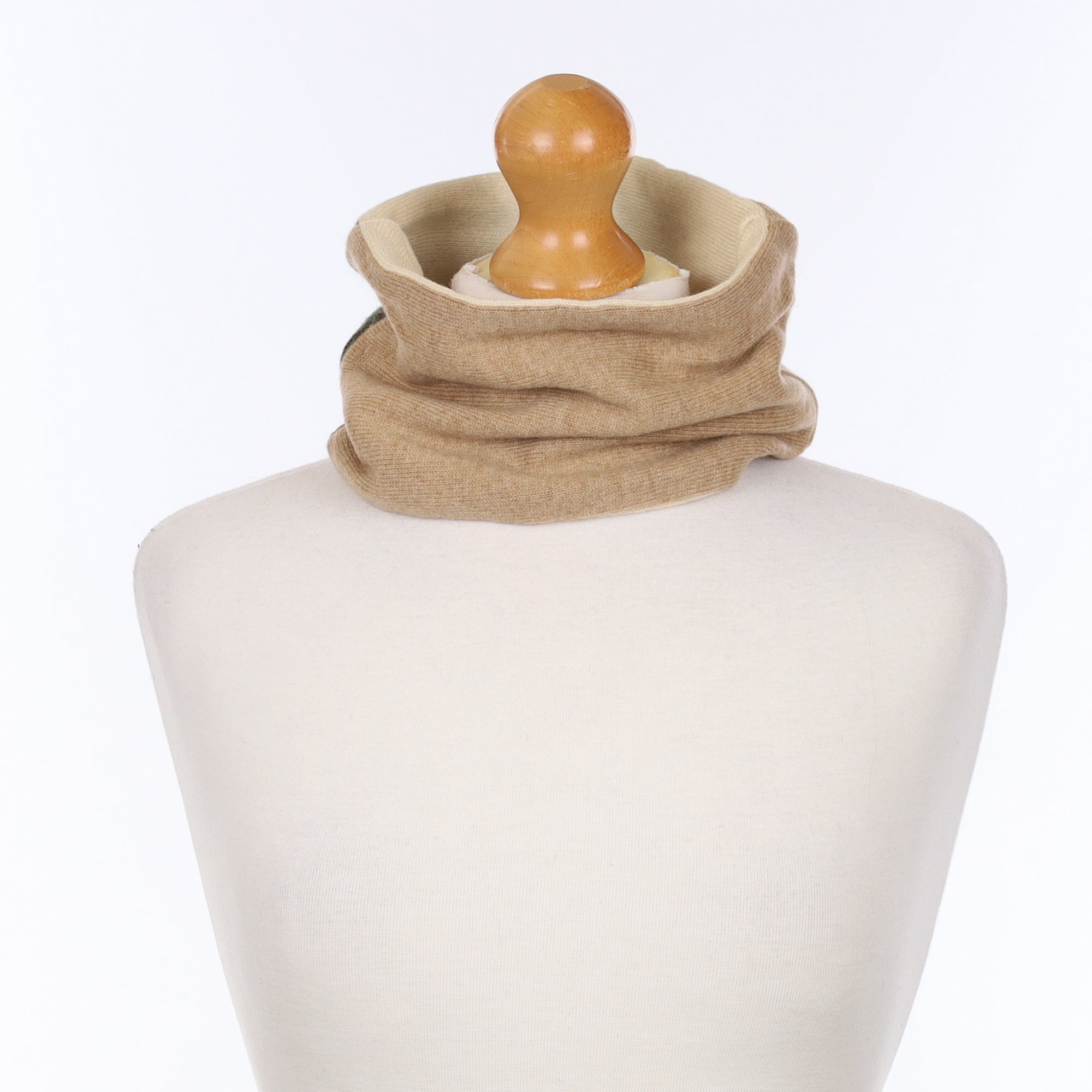 Khaki Camel and Beige Neck Warmer