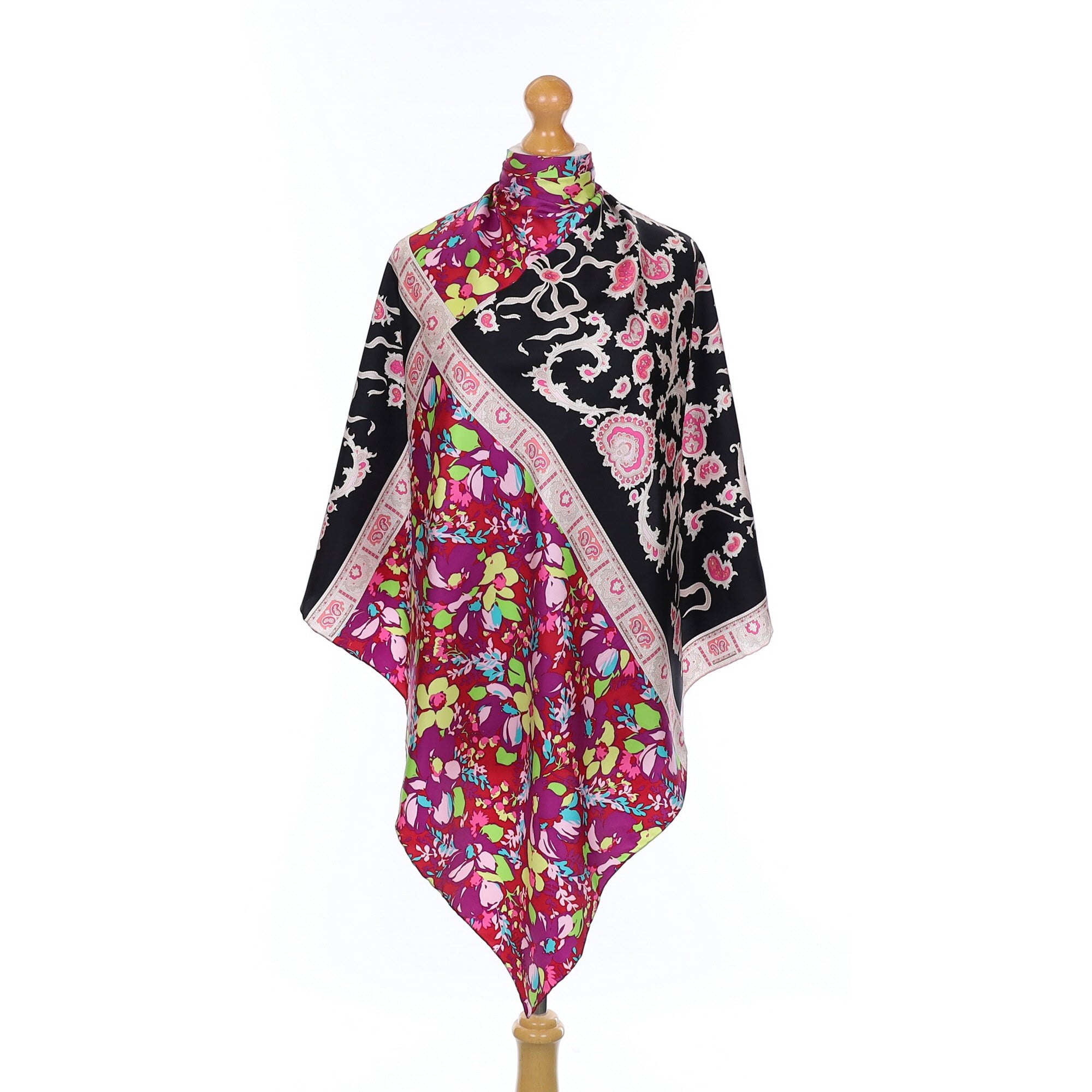 Charlotte Sparre Floral Patchwork Silk Scarf