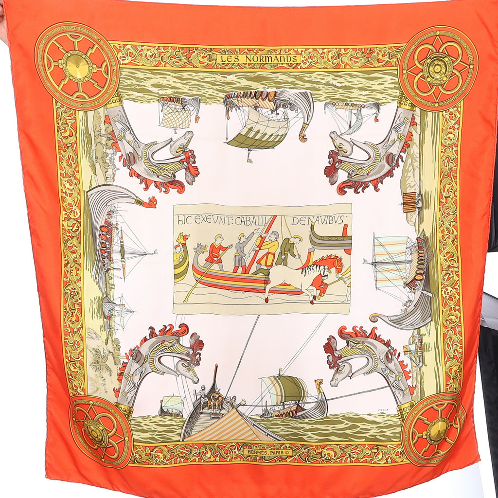 Hermès Les Normands Silk Scarf