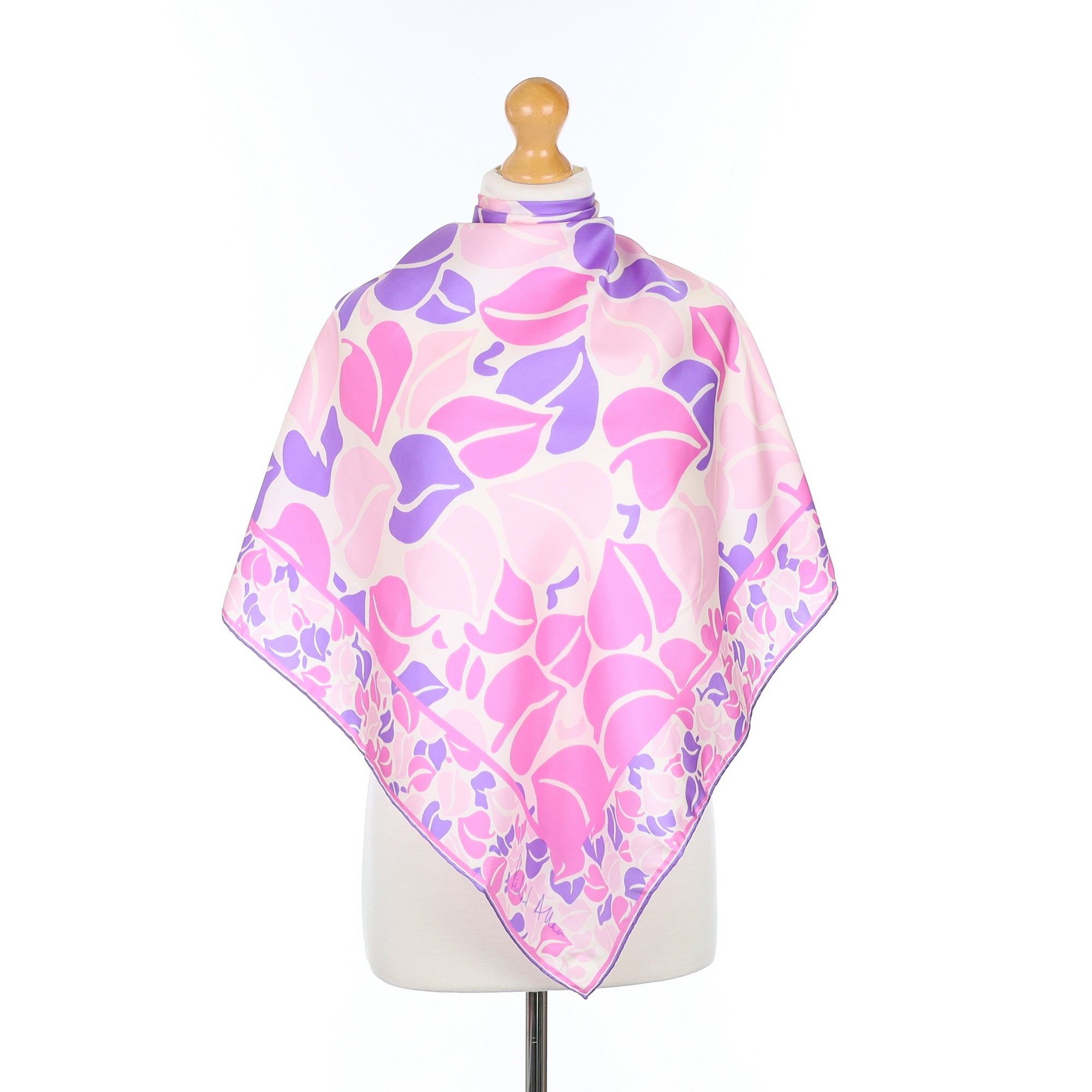 Unworn Richard Allan Pink Patterned Vintage Silk Scarf