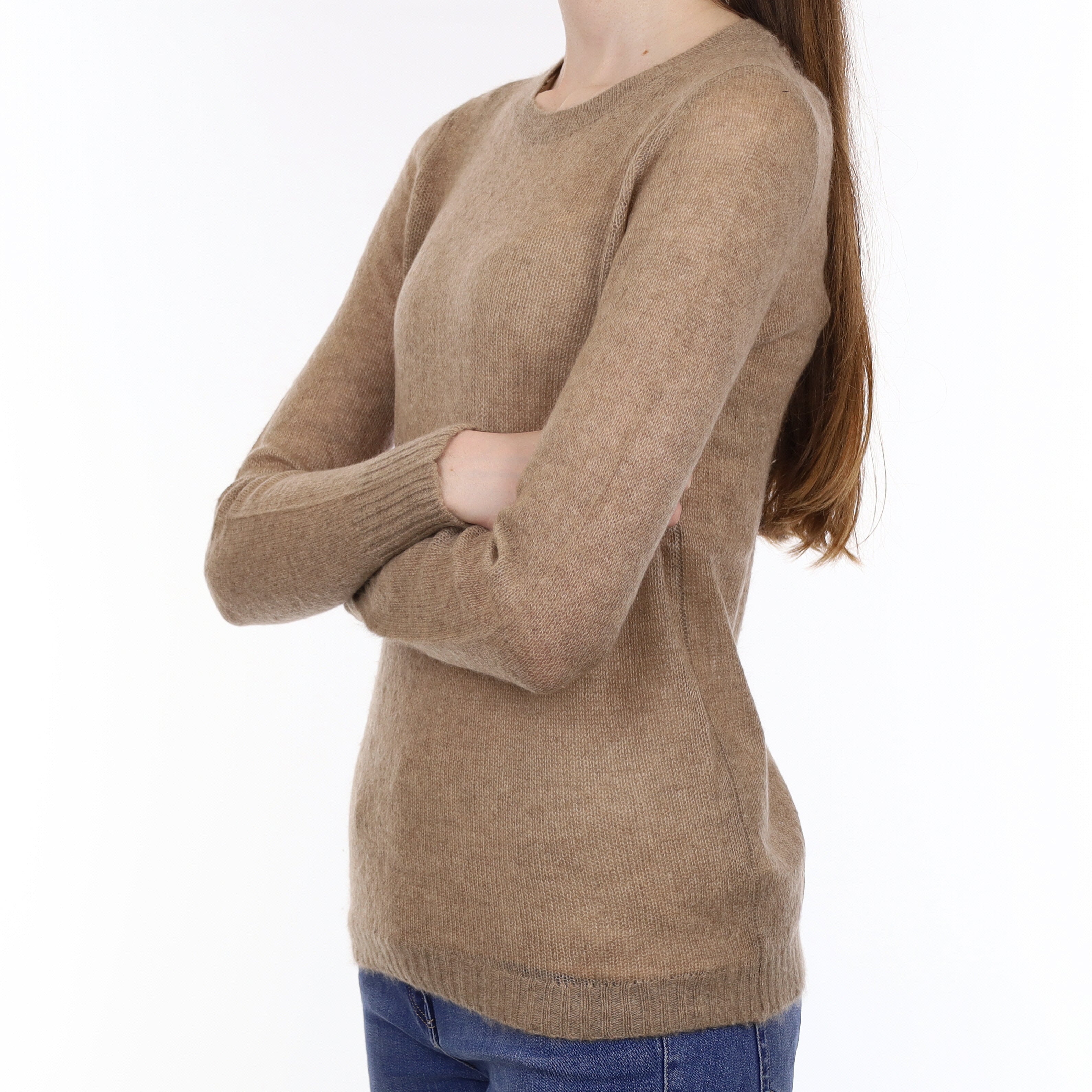 The White Company Fawn Cashmere Lightweight Crew Neck Jumper Extra Small