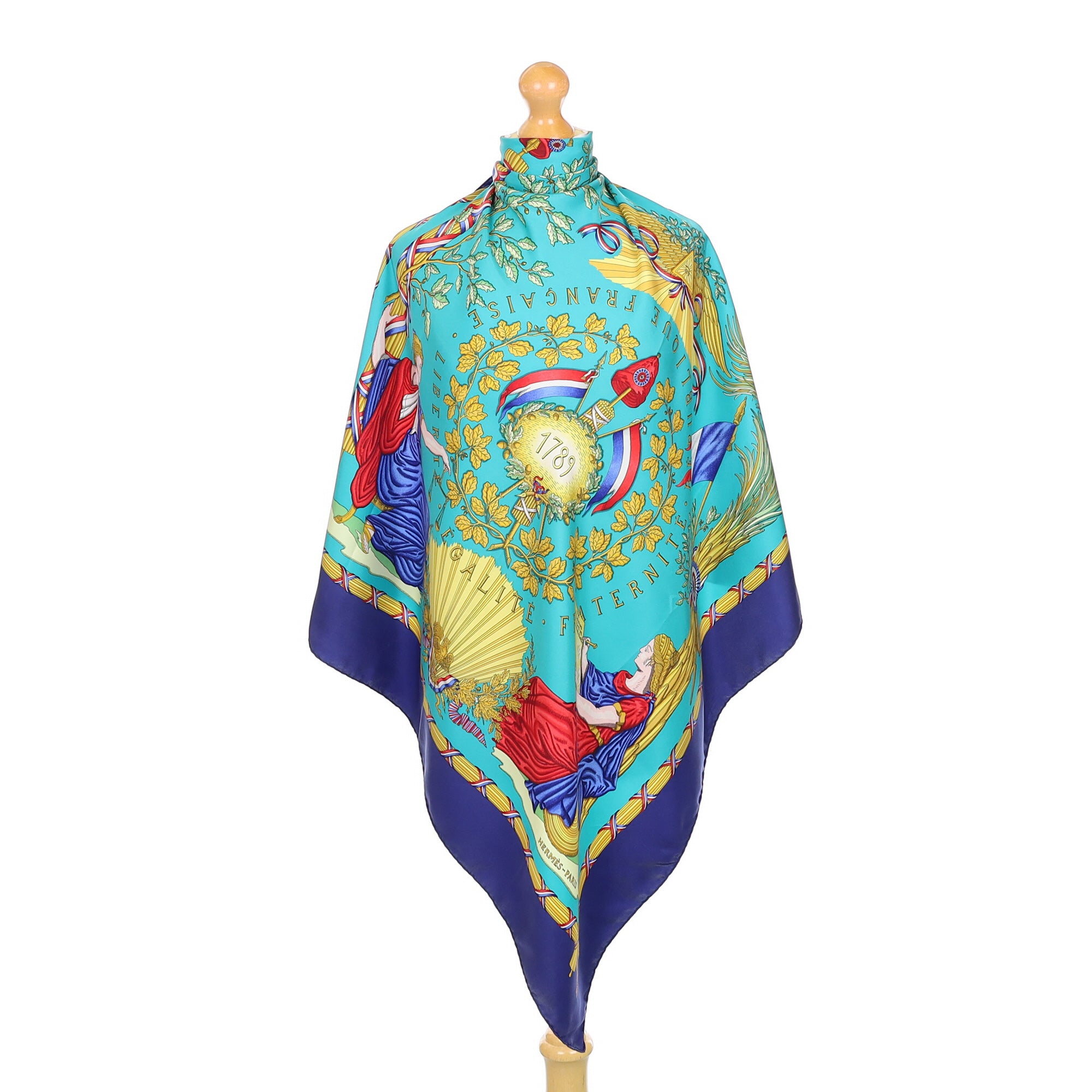Hermès République Française Liberte Égalité Fraternité 1789 Silk Scarf