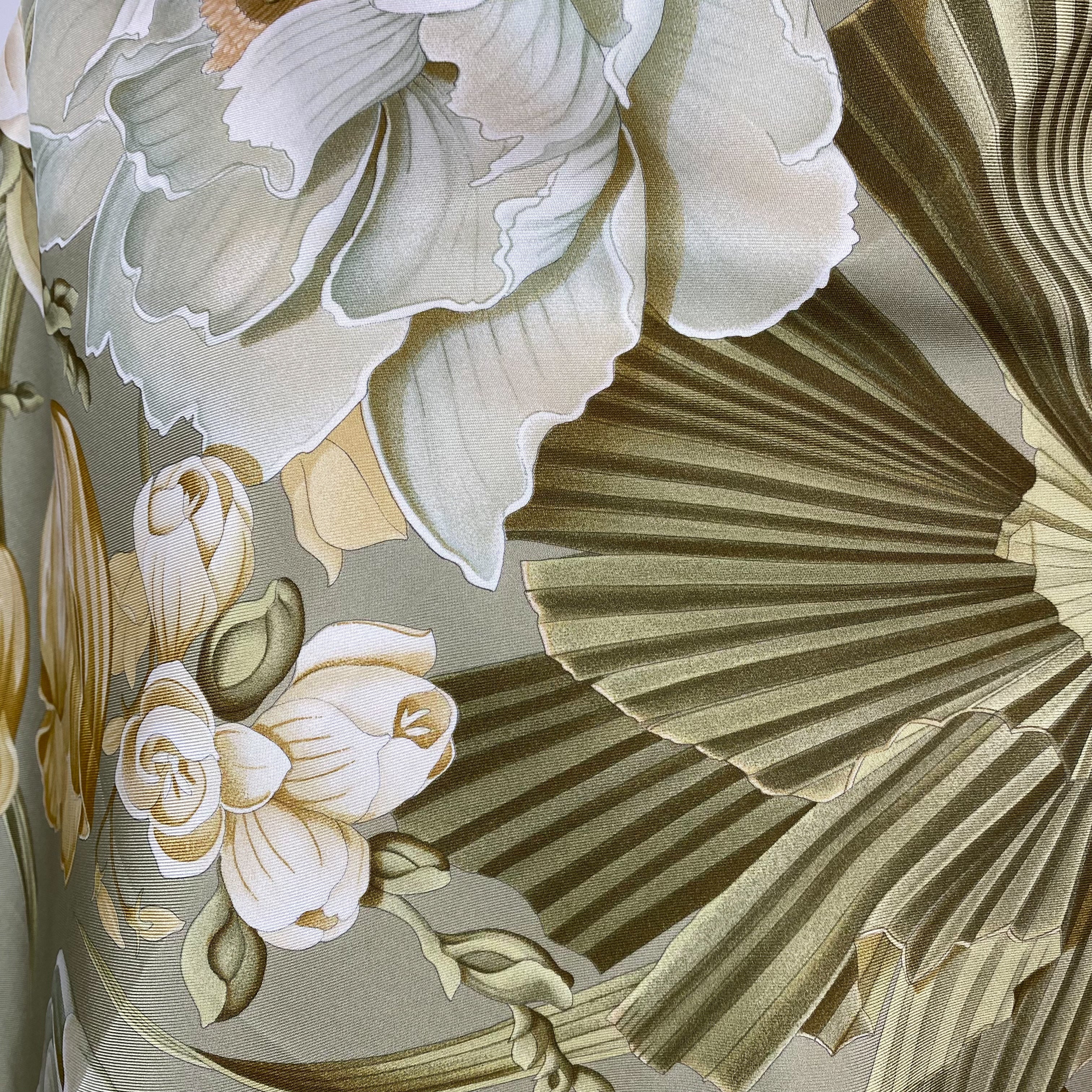 Salvatore Ferragamo Floral Italian Designer Silk Scarf