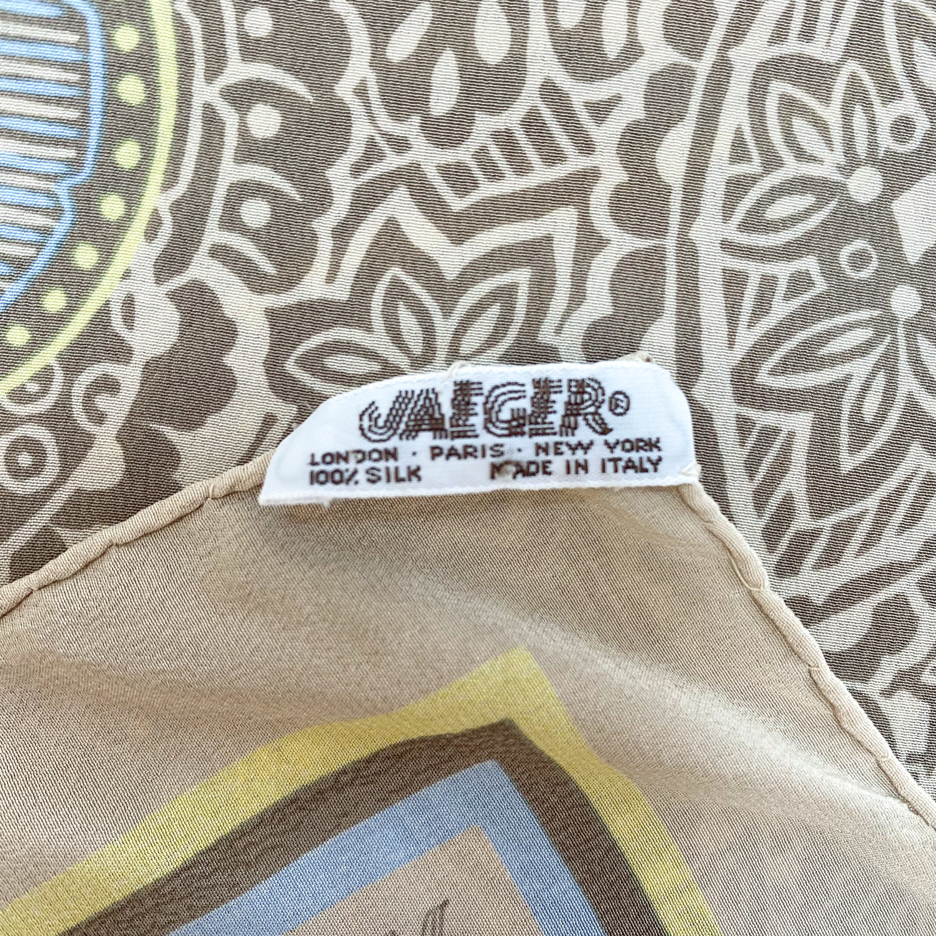 1970s Jaeger Vintage Silk Scarf