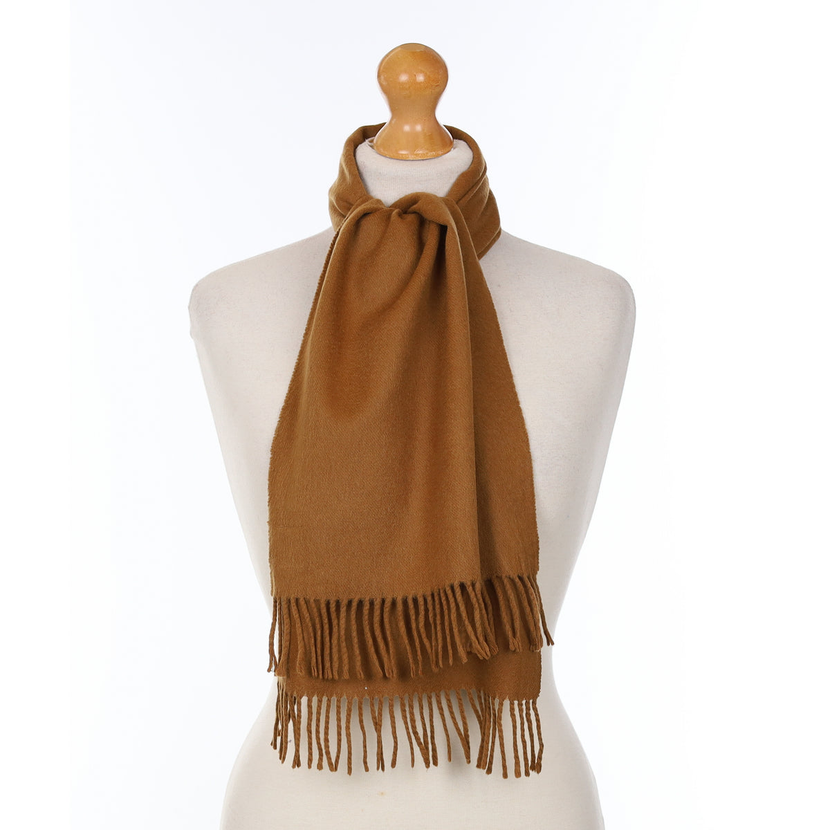 Scottish Toffee Brown Cashmere Woven Scarf