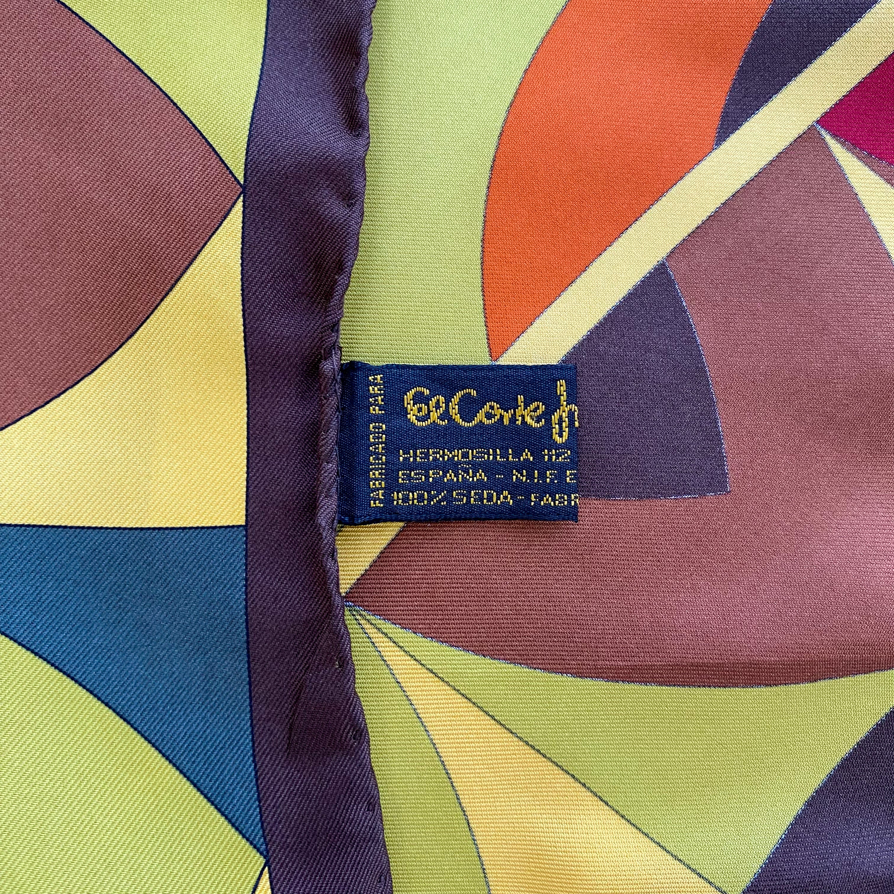 Guido Valenti 1970s Style Silk Scarf