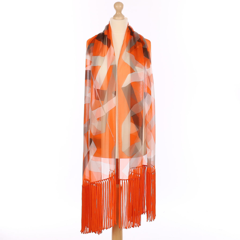 Hermès En Duo Silk Mousselline With Tassels