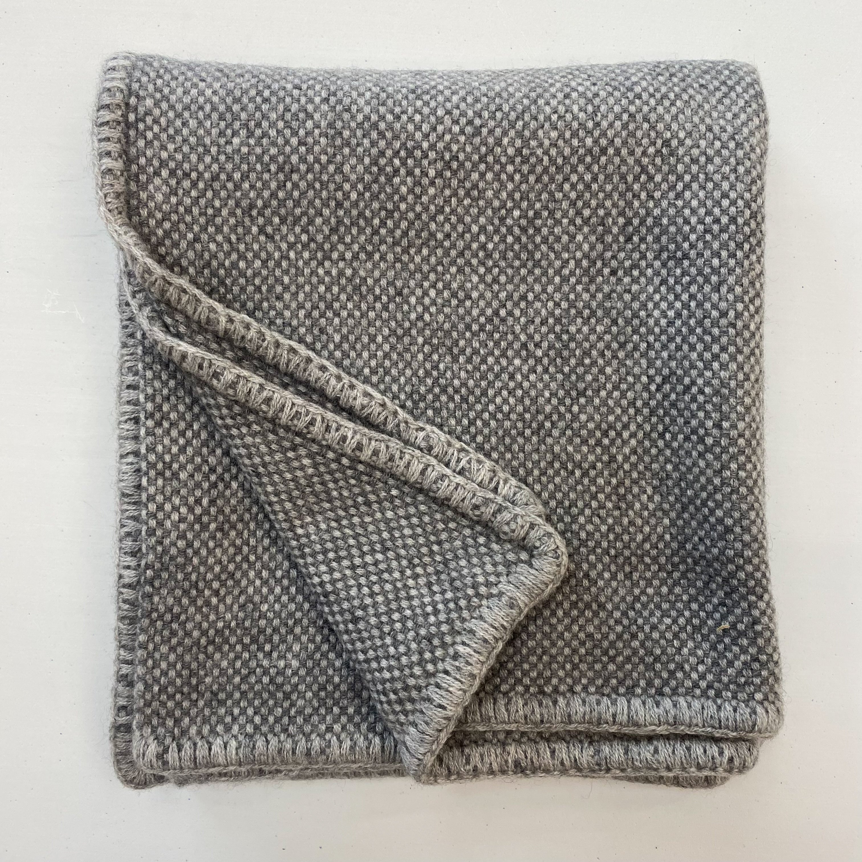 Smoke Grey Cashmere Baby Blanket Small