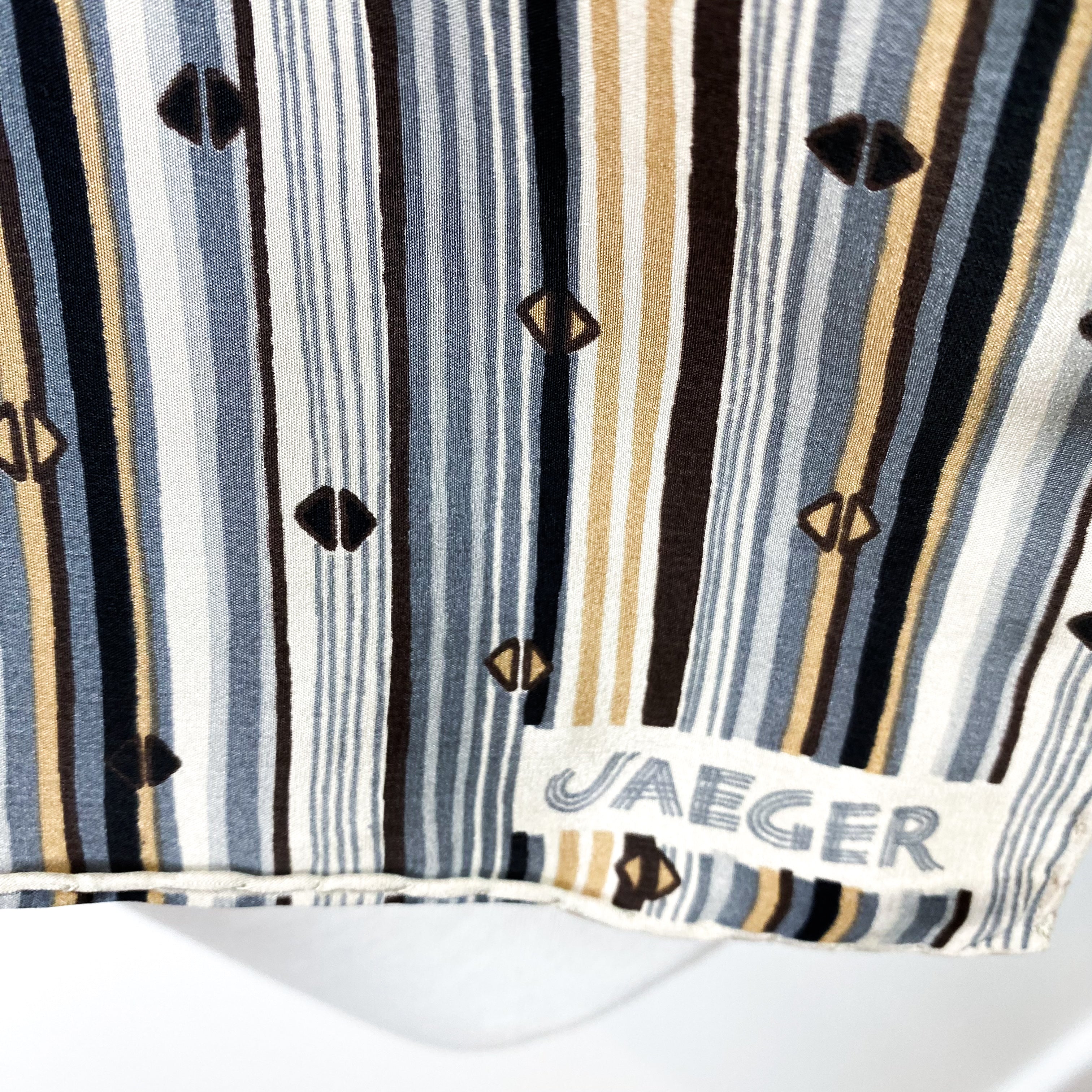 1970s Jaeger Vintage Silk Scarf