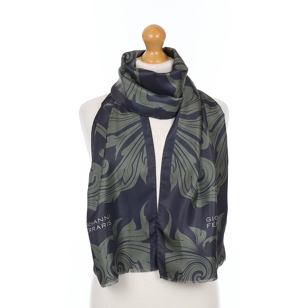 Brand New Green Paisley Silk Scarf