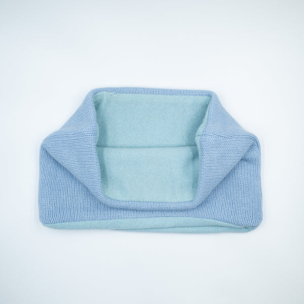 Aqua Blue and Pale Blue Neck Warmer