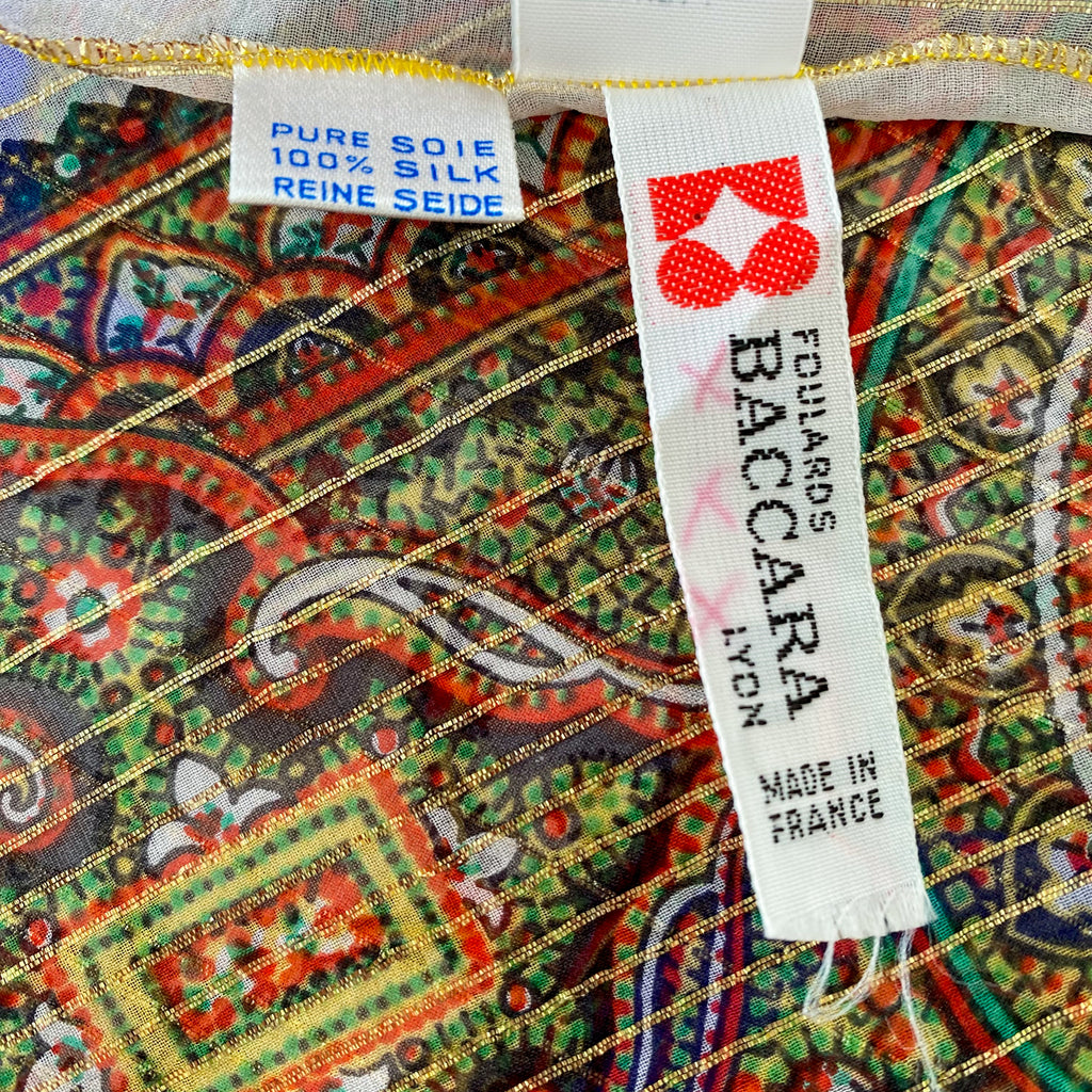 Brand New Pierre Baccara French Silk Scarf