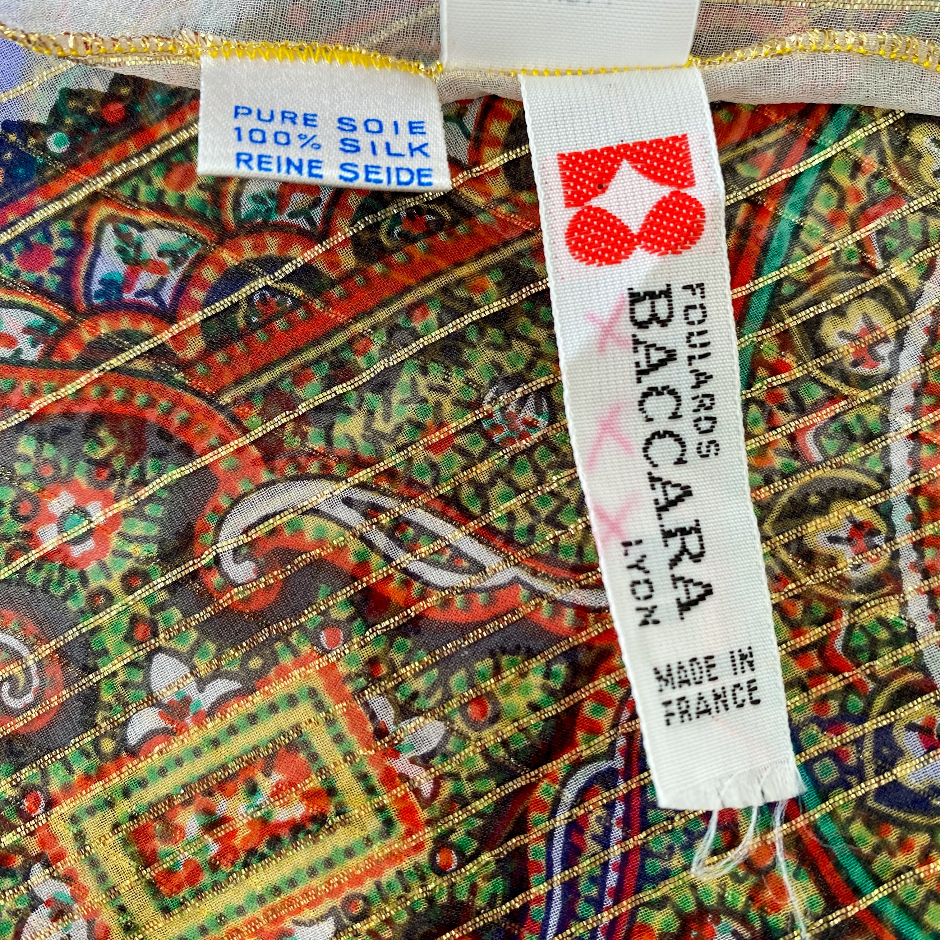 Brand New Pierre Baccara French Silk Scarf