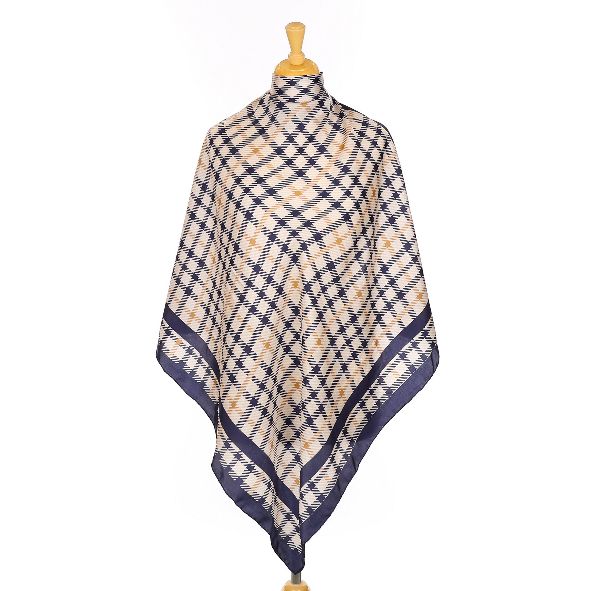 Brand New Beckford Checked Silk Scarf