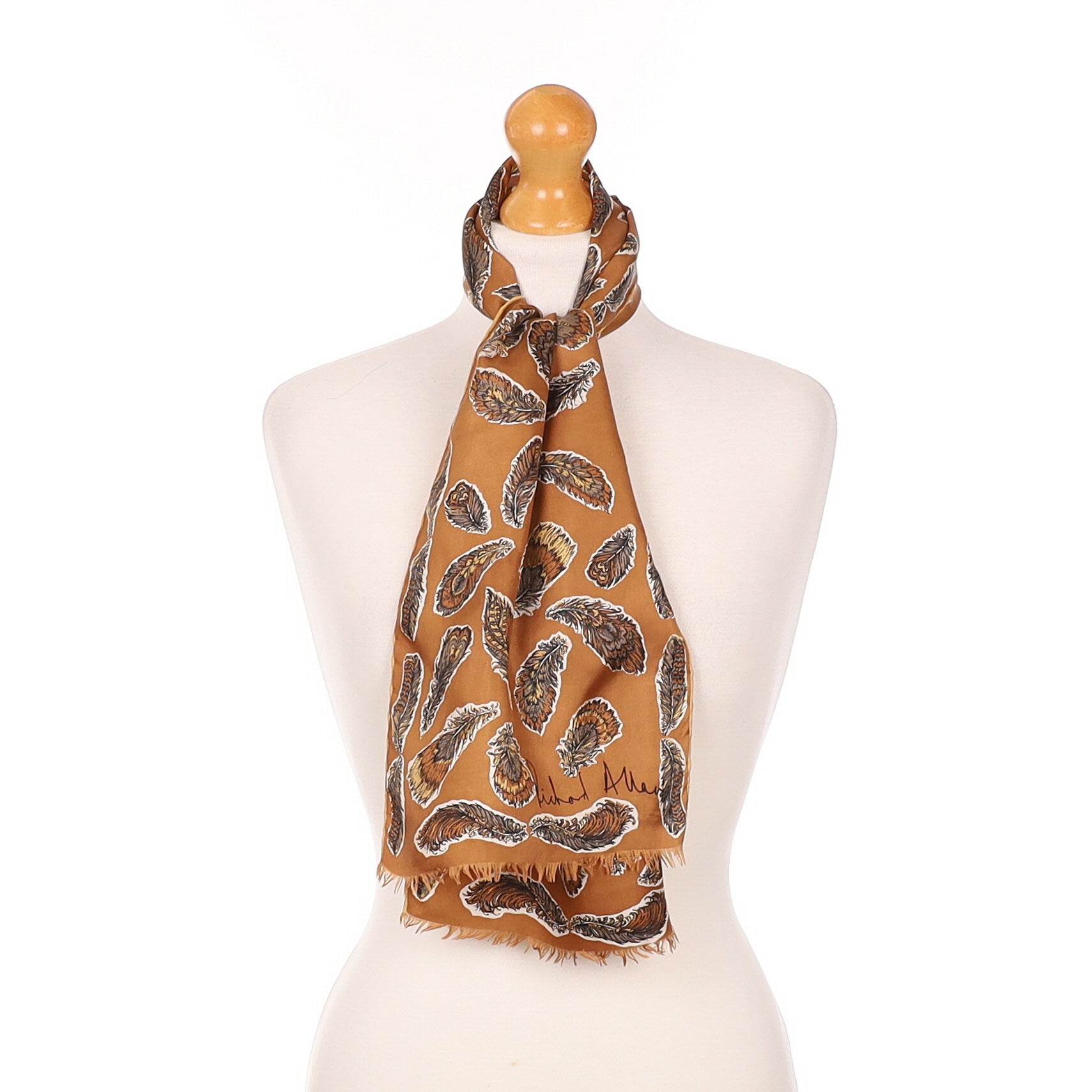 1970’s Richard Allan Father Design Vintage Silk Scarf