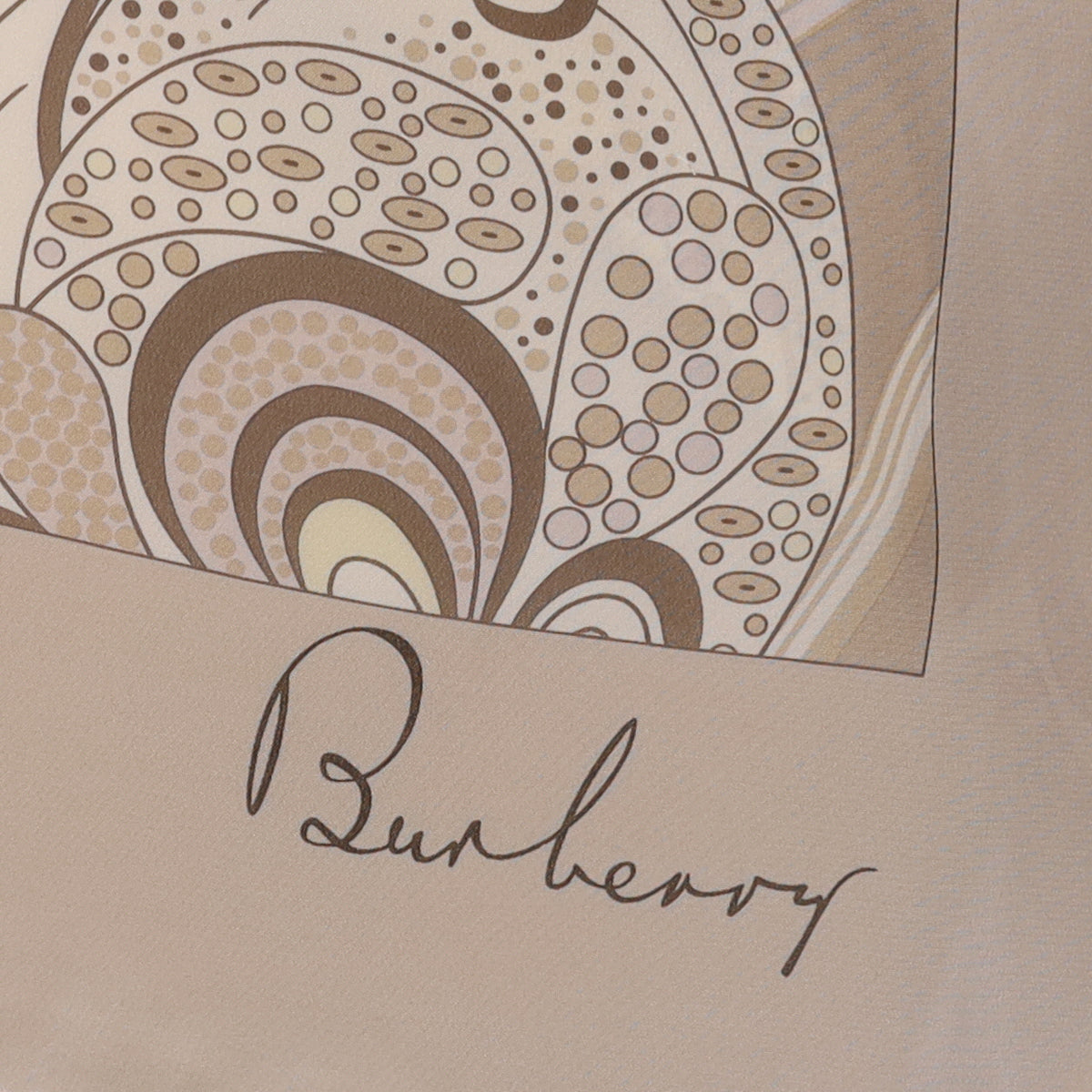 Immaculate Burberry Muted Paisley Designer Silk Scarf