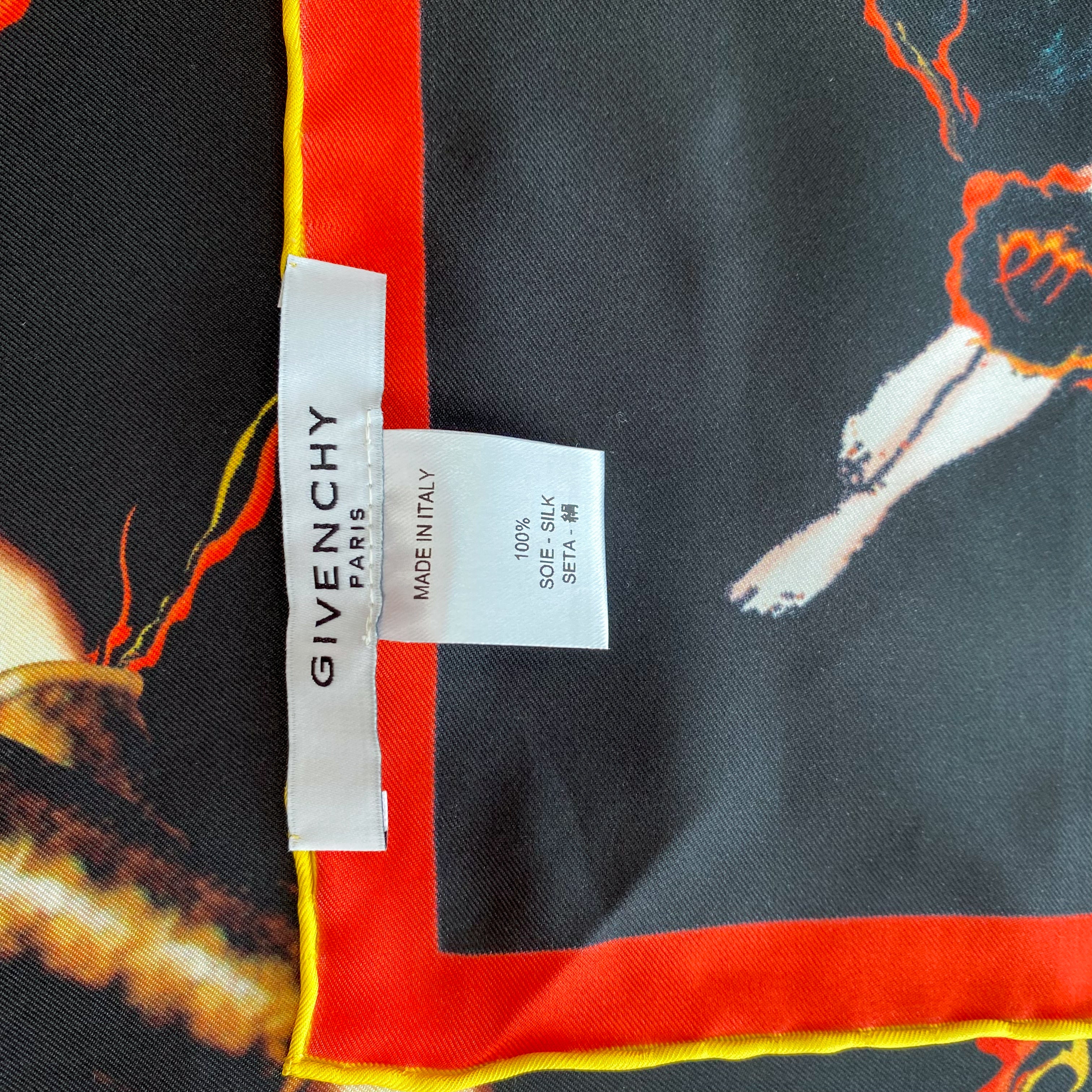 Immaculate Givenchy Gothic Designer Silk Scarf