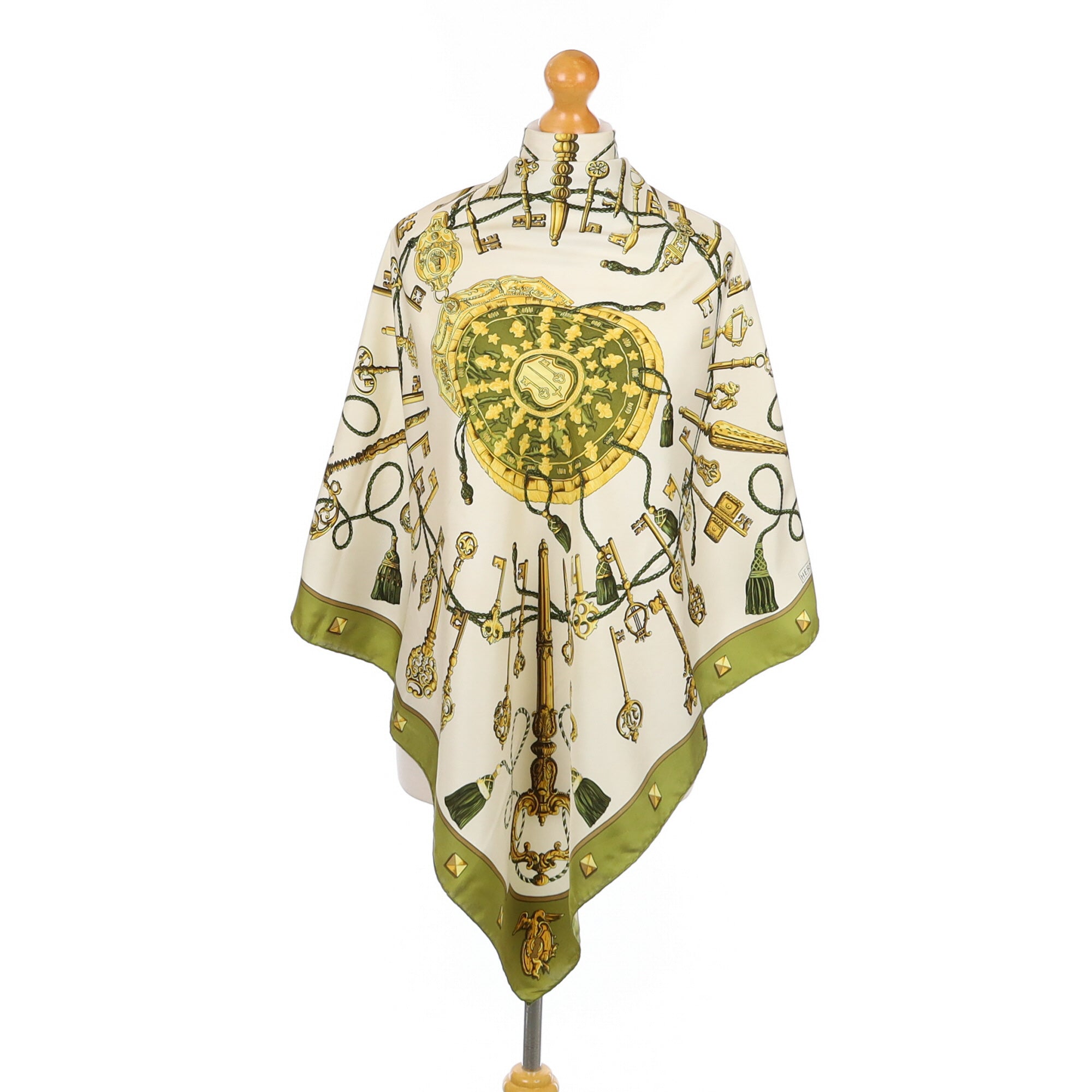 Hermès Les Clefs Vintage Silk Scarf