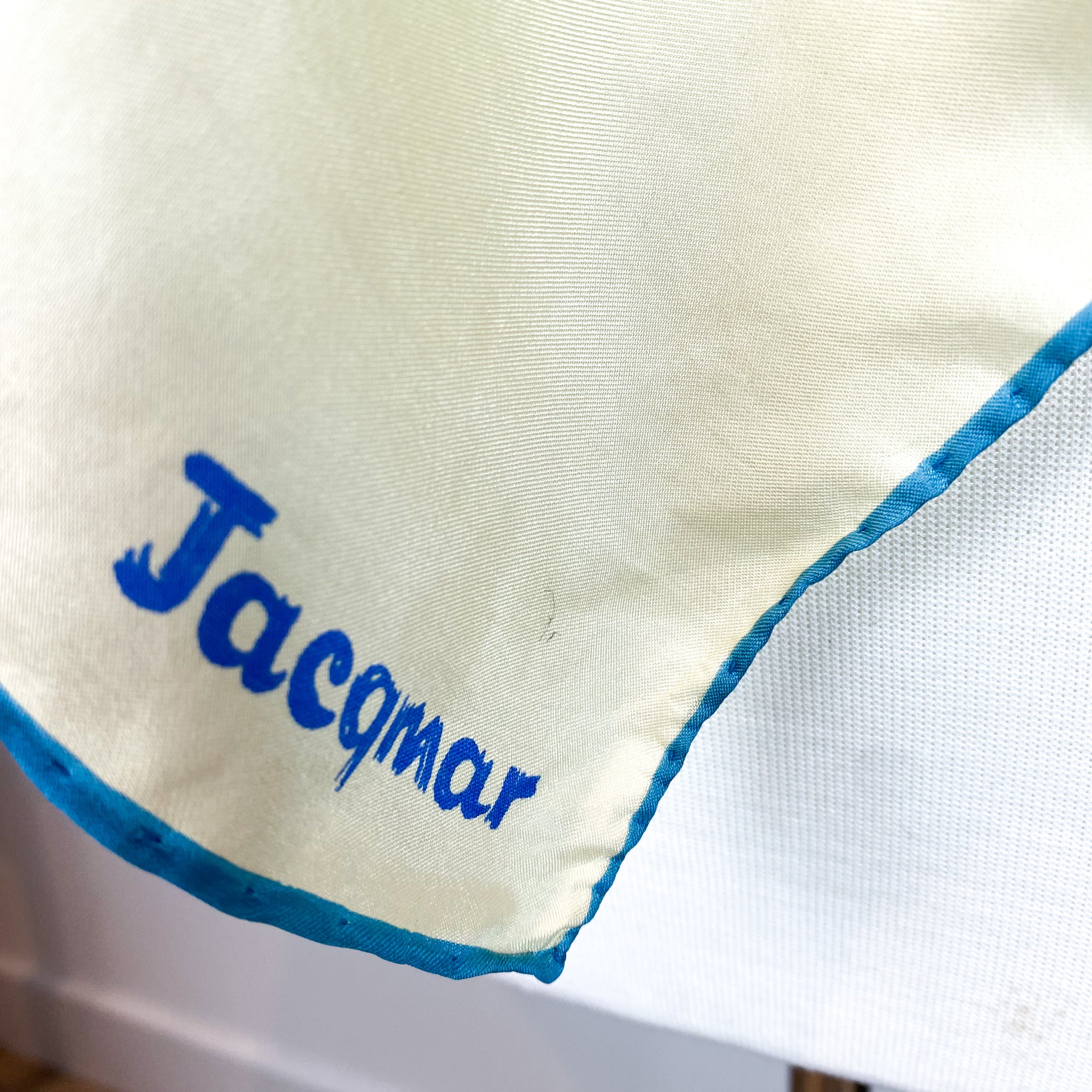 1960s Charming Jacqmar Vintage Silk Scarf