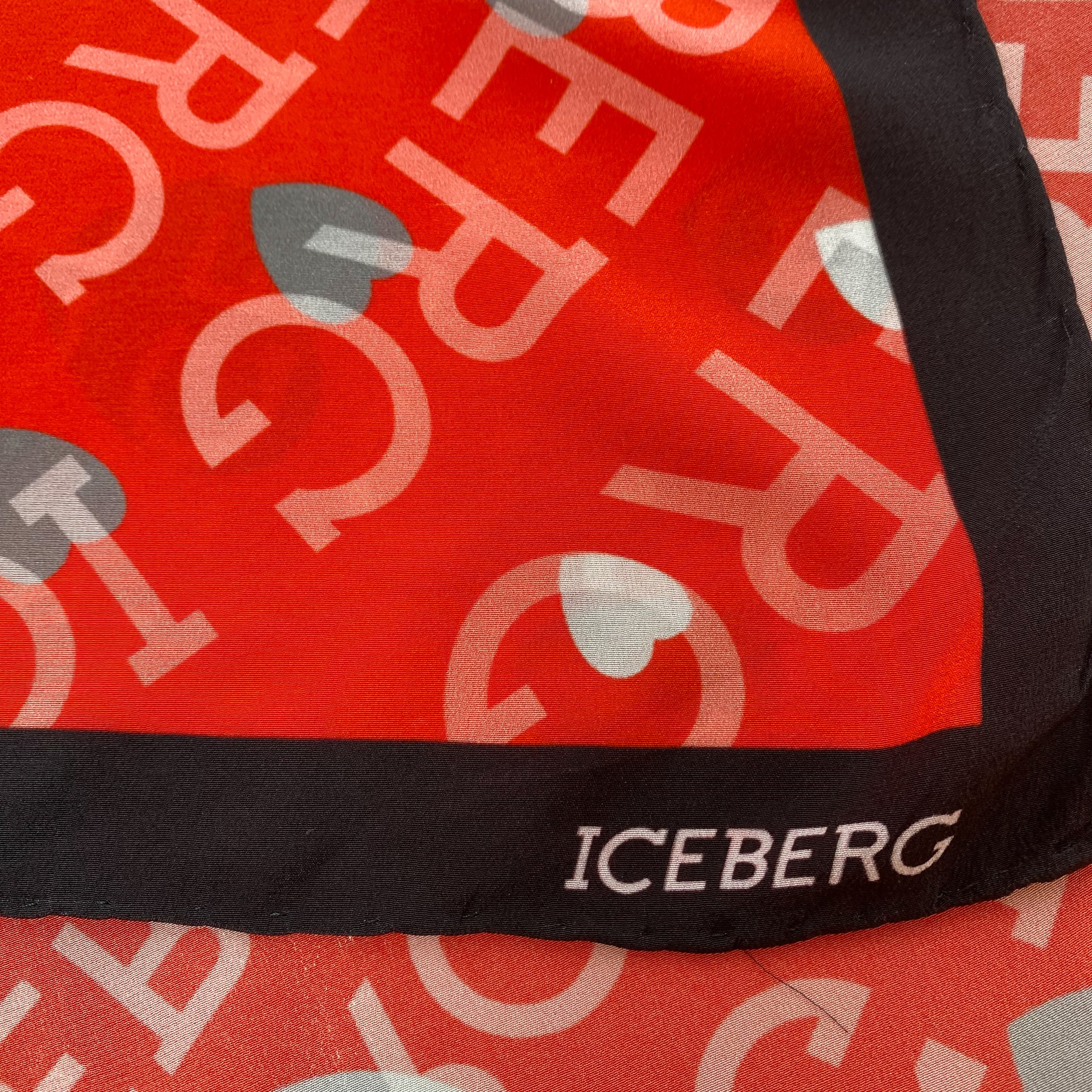 Iceberg Italian Designer Silk Scarf