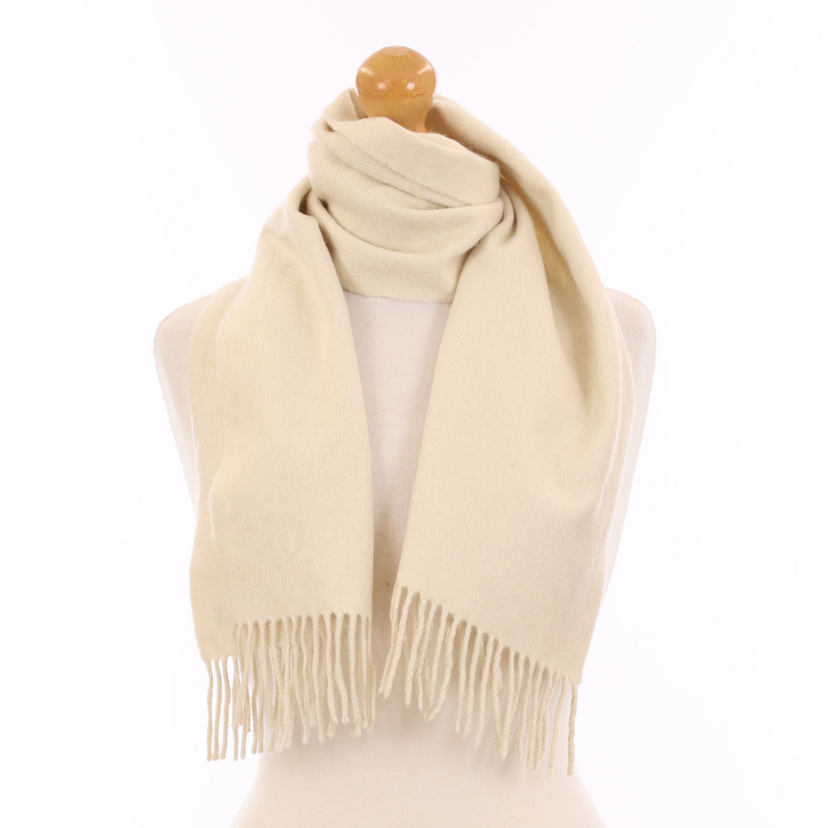 Ivory Cashmere Woven Scarf