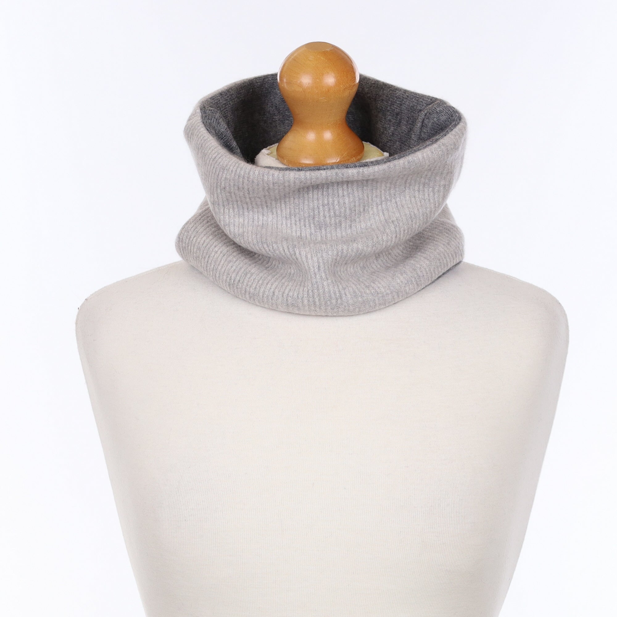 Mist Grey Rib and Ash Neck Warmer