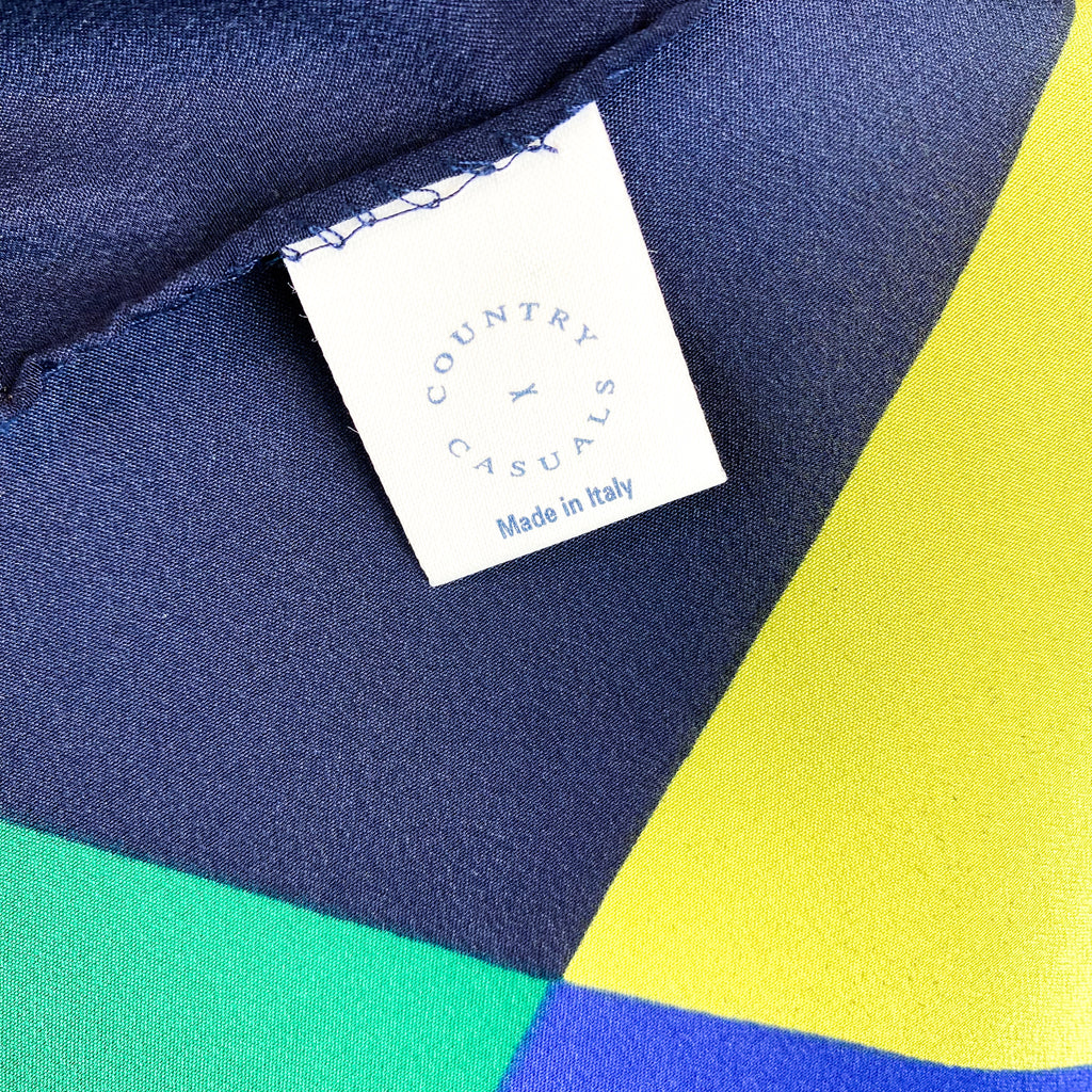 Large Colourful Italian Silk Scarf