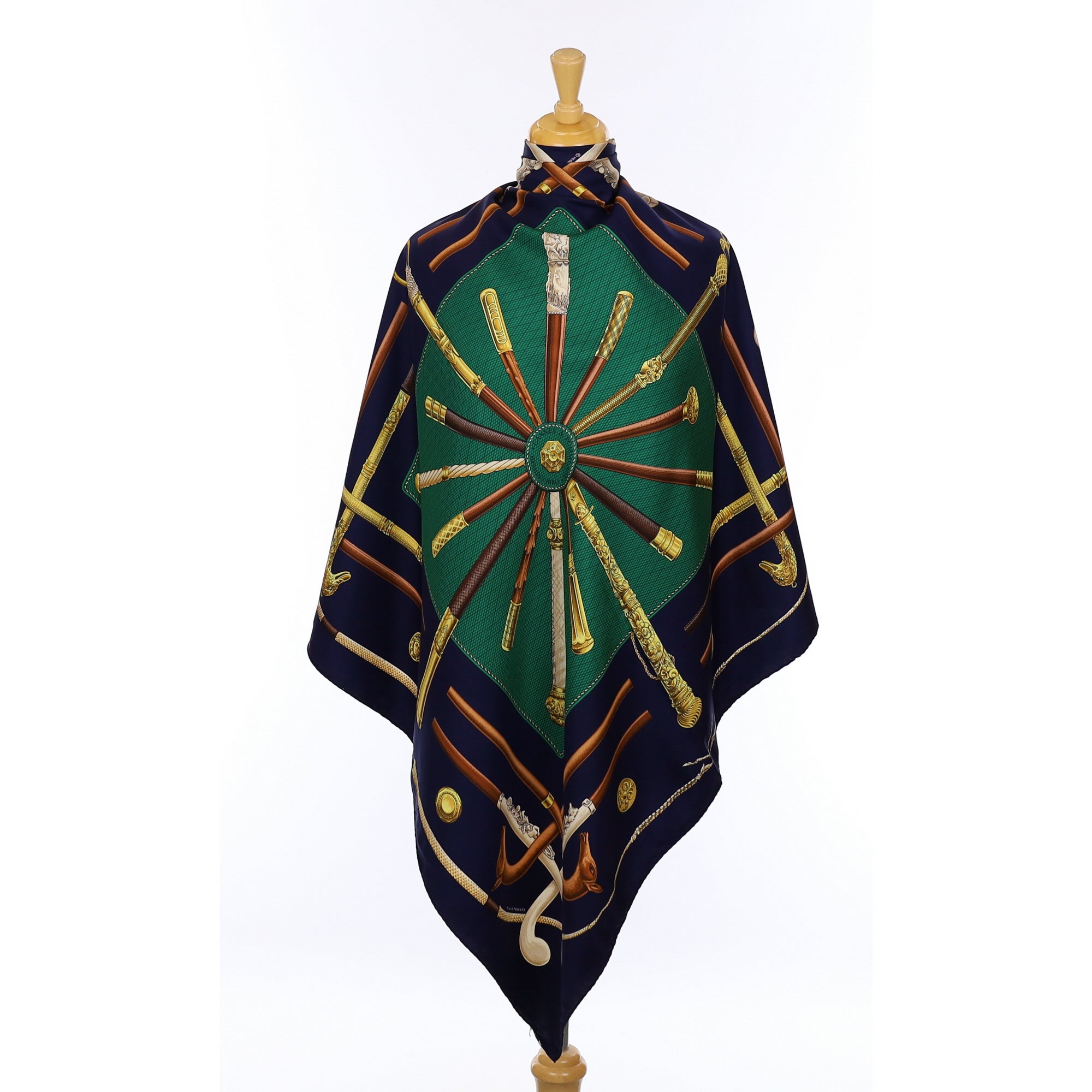 Hermès Cannes & Pommeaux Silk Scarf