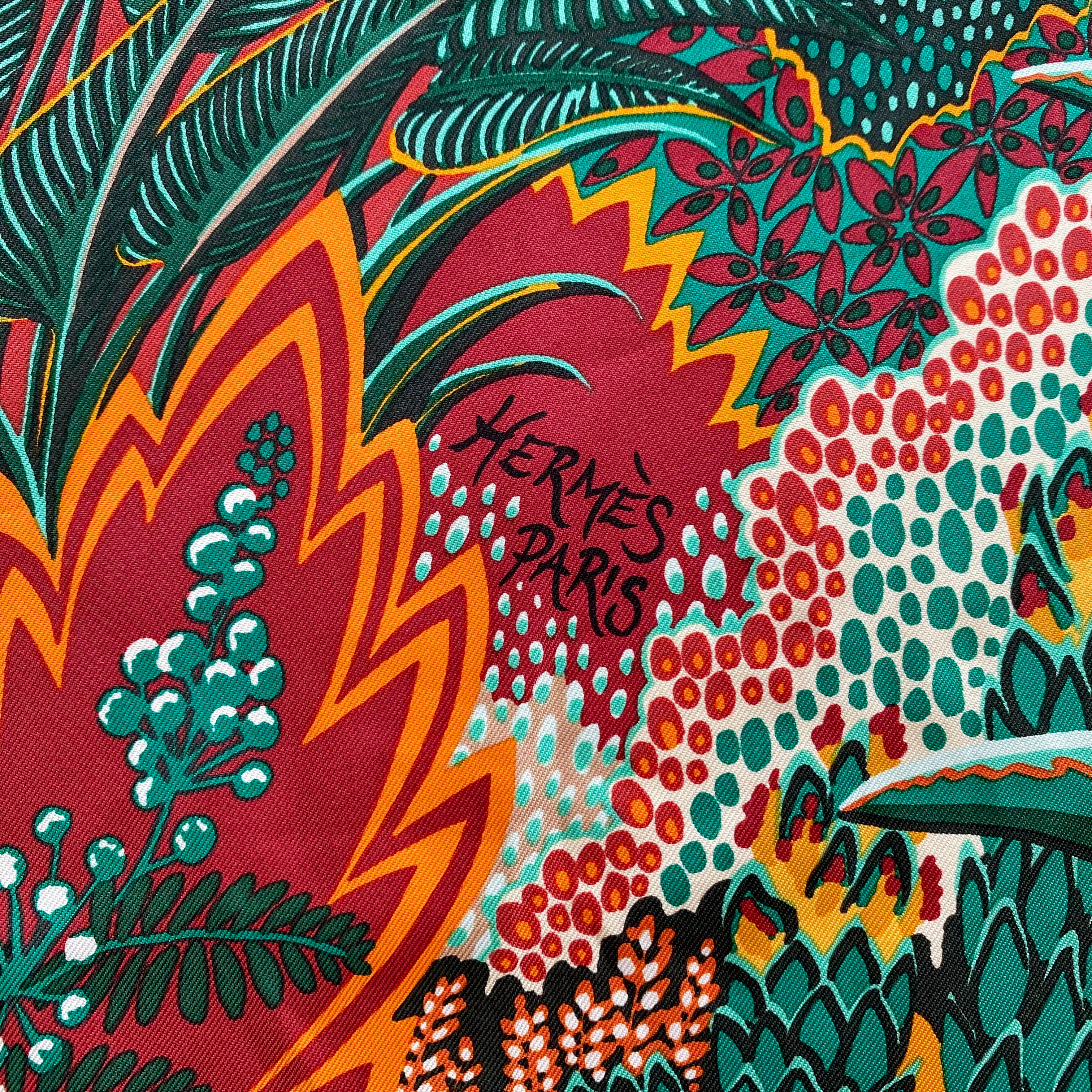Pristine Boxed Hermès Mountain Zebra Silk Scarf