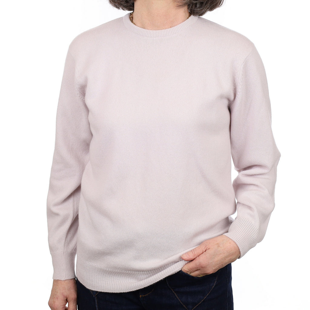 Brand New Scottish Dove Grey Cashmere Crew Neck Jumper Medium