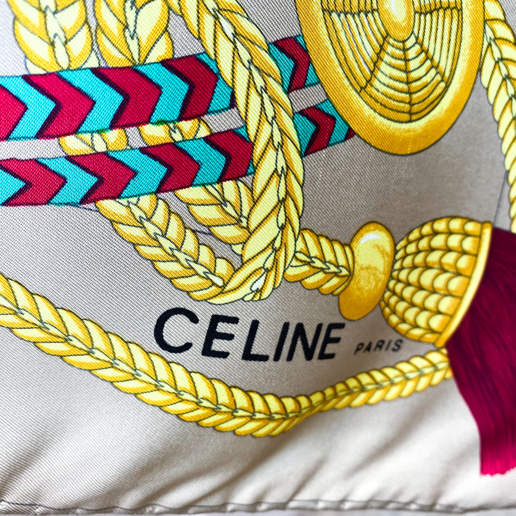 Celine Paris Designer Silk Scarf