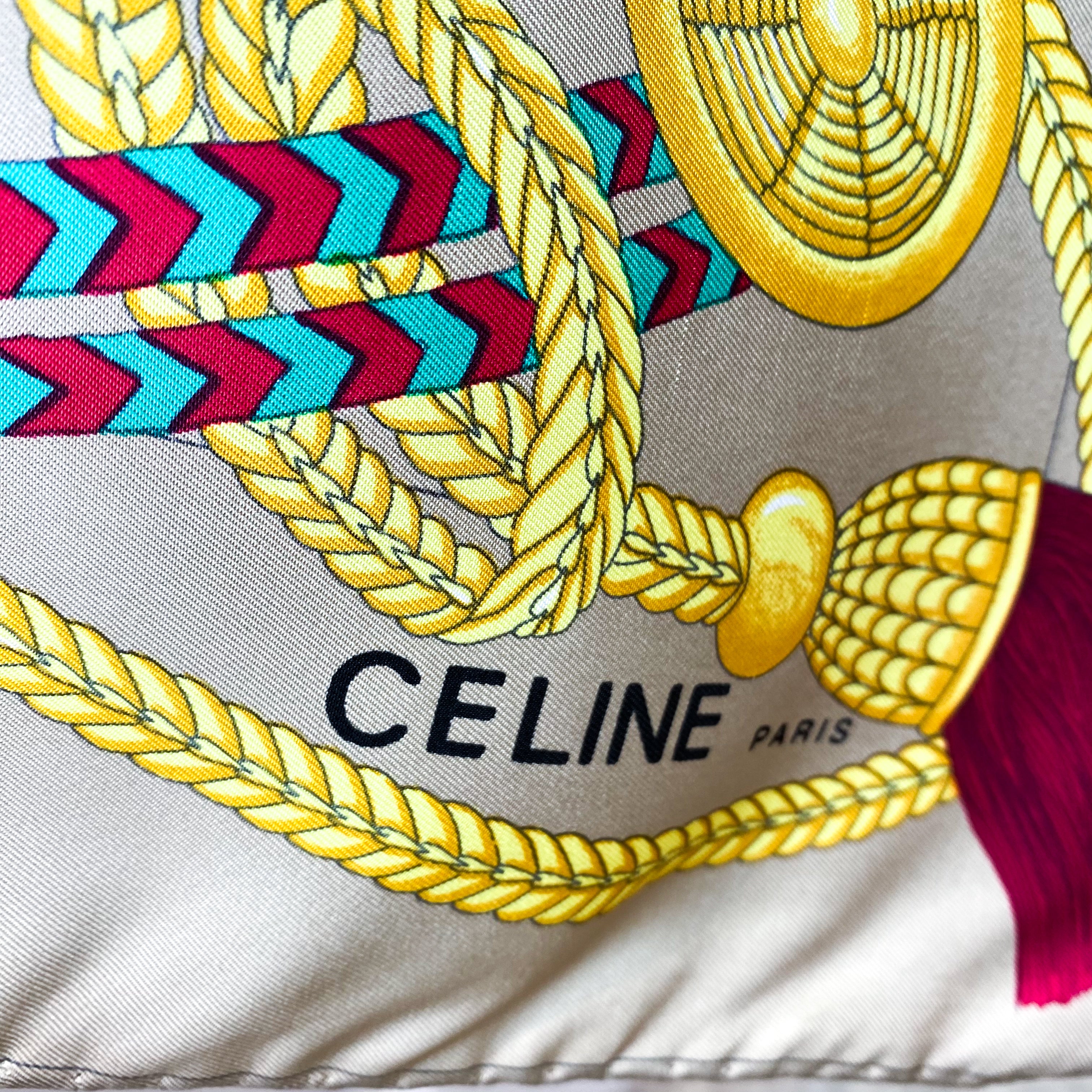 Celine Paris Designer Silk Scarf