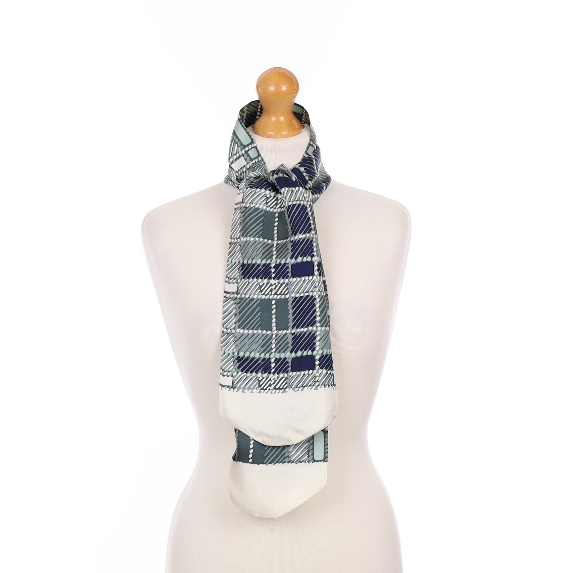 1960’s Nina Ricci Checked Vintage Silk Scarf