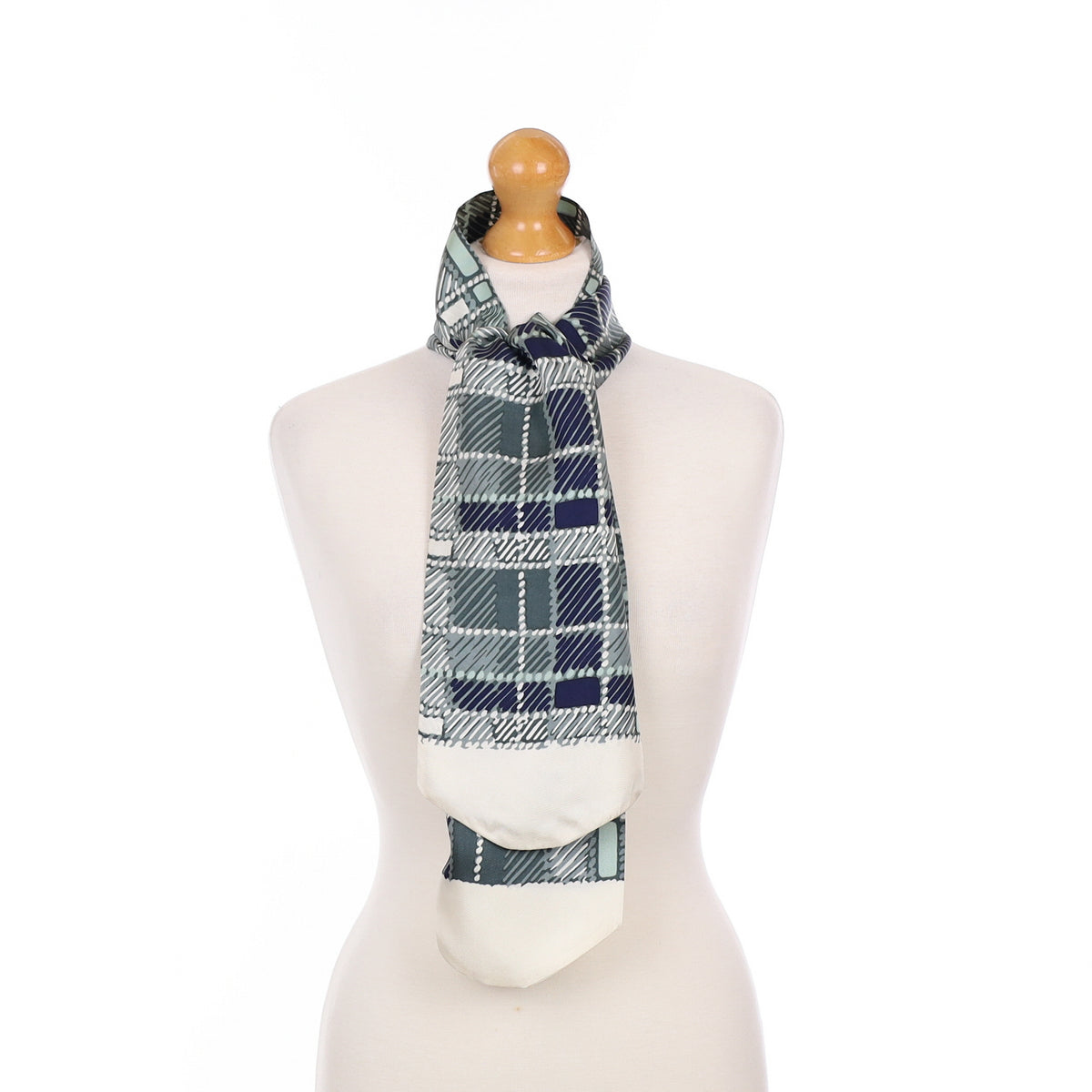 1960’s Nina Ricci Checked Vintage Silk Scarf
