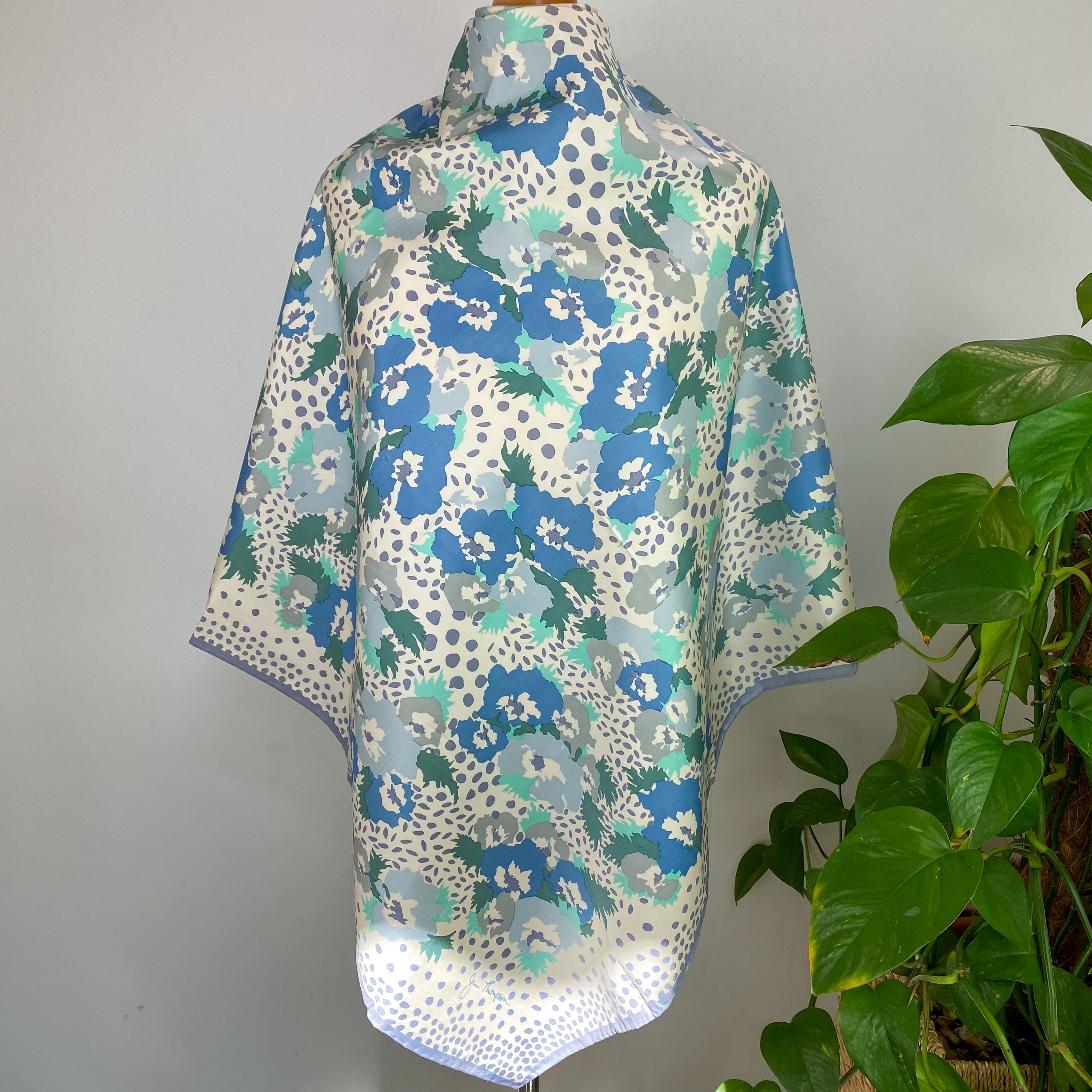 Brand New Jim Thompson Floral Silk Scarf