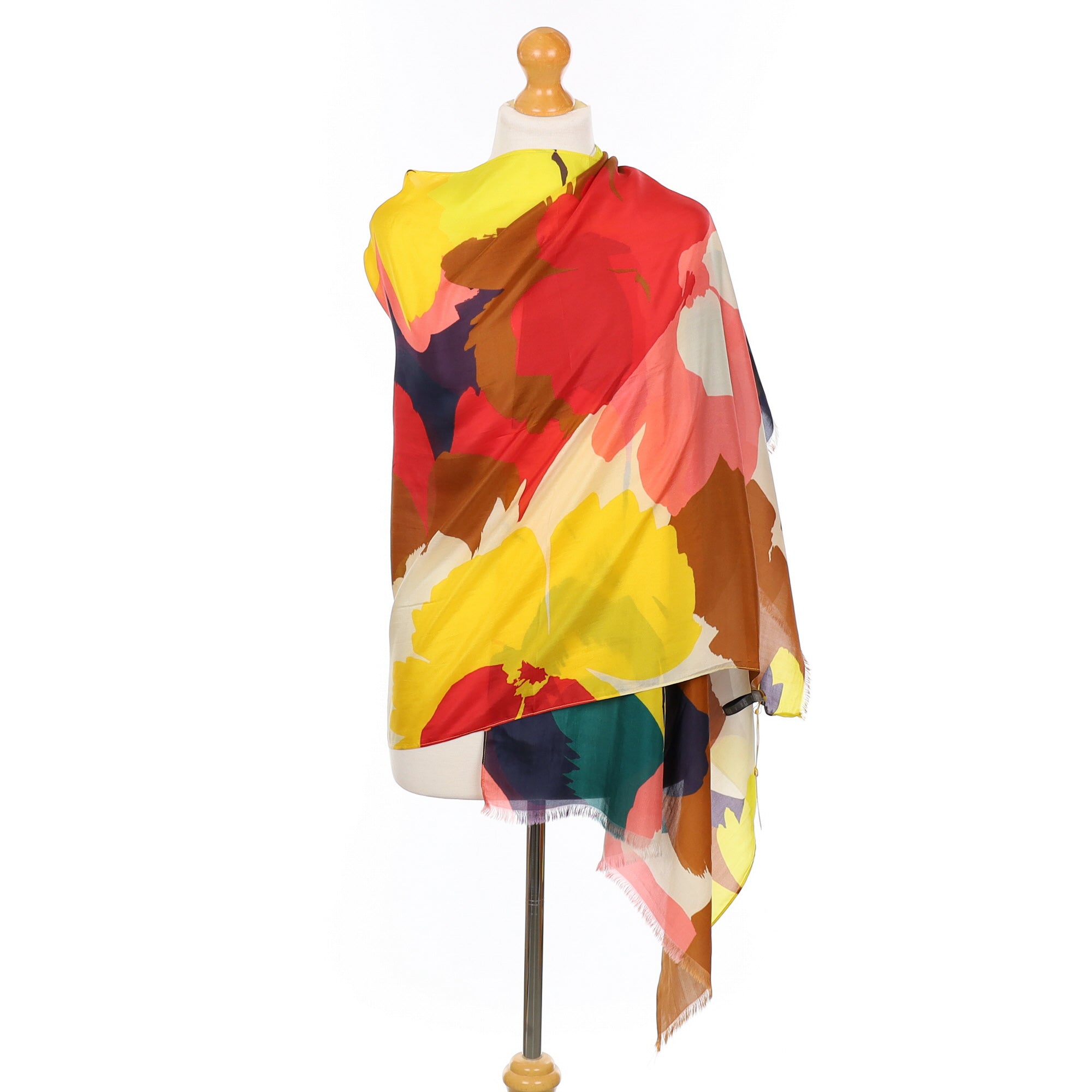 Brand New Jaeger Multicoloured Silk Scarf