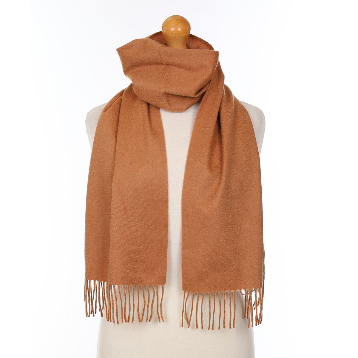 Toffee Brown Cashmere Woven Scarf