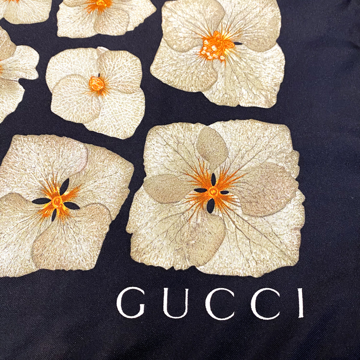 Gucci Floral Dedigner Silk Scarf