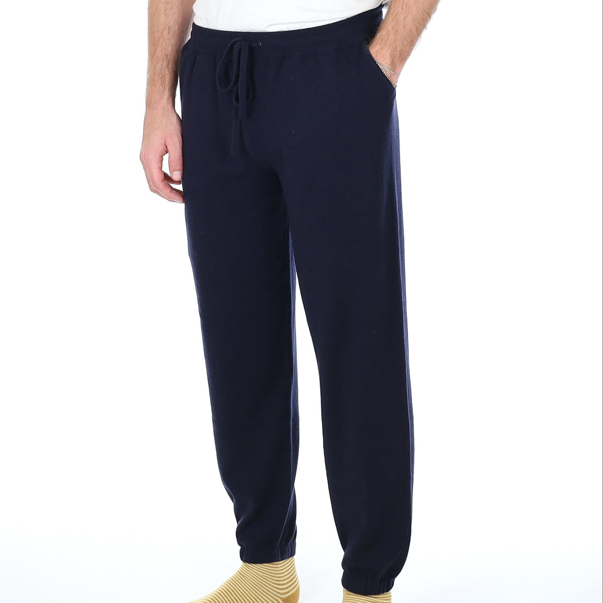Men’s Brand New Scottish Navy Cashmere Lounge Pants Large