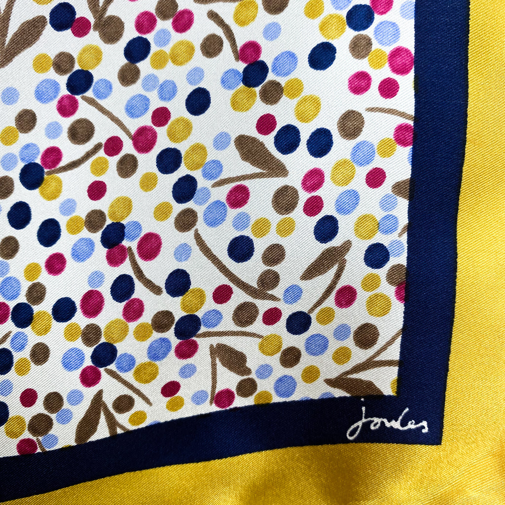 Joules Abstract Spotty Silk Scarf