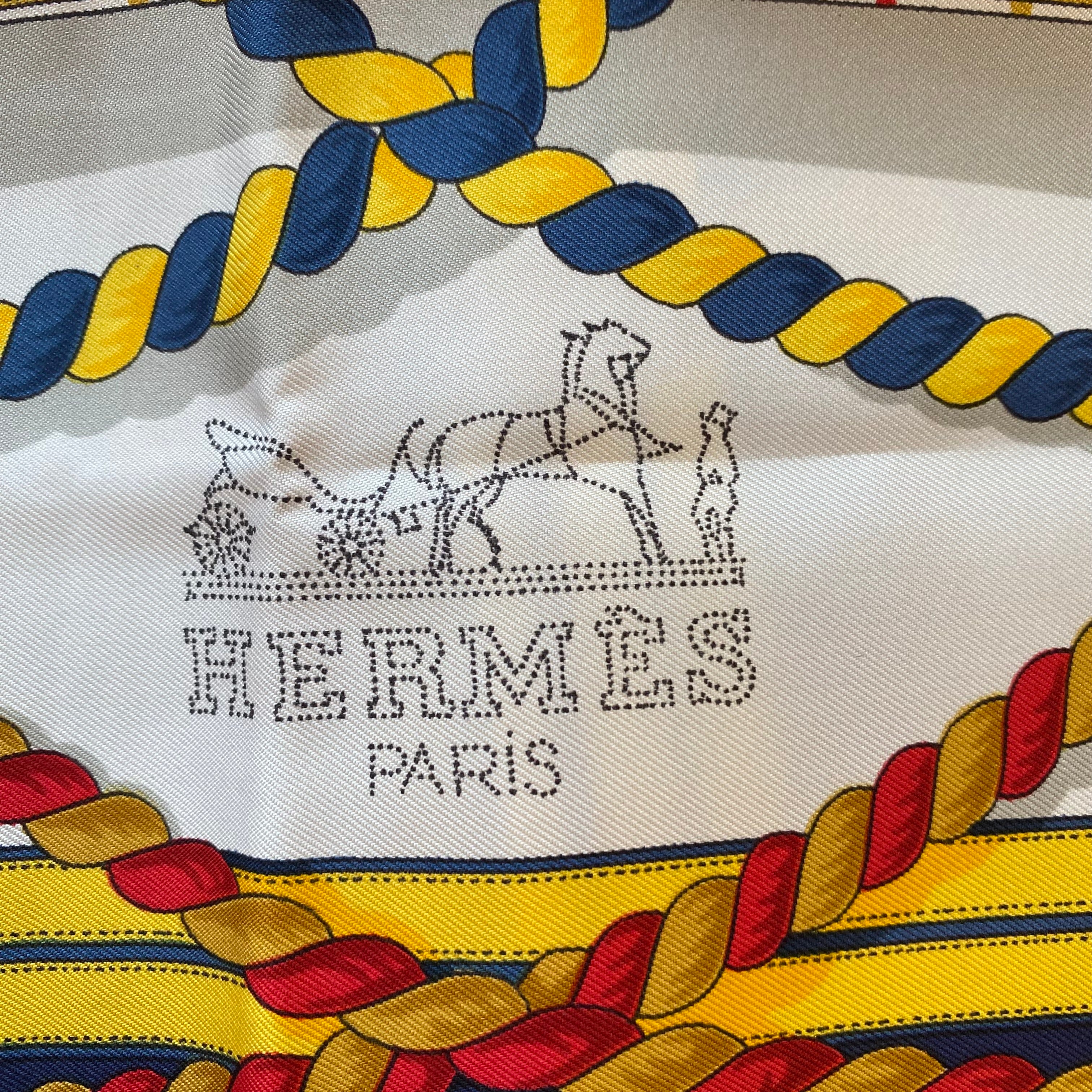 Brand New Boxed Hermès Grande Tenue Silk Scarf