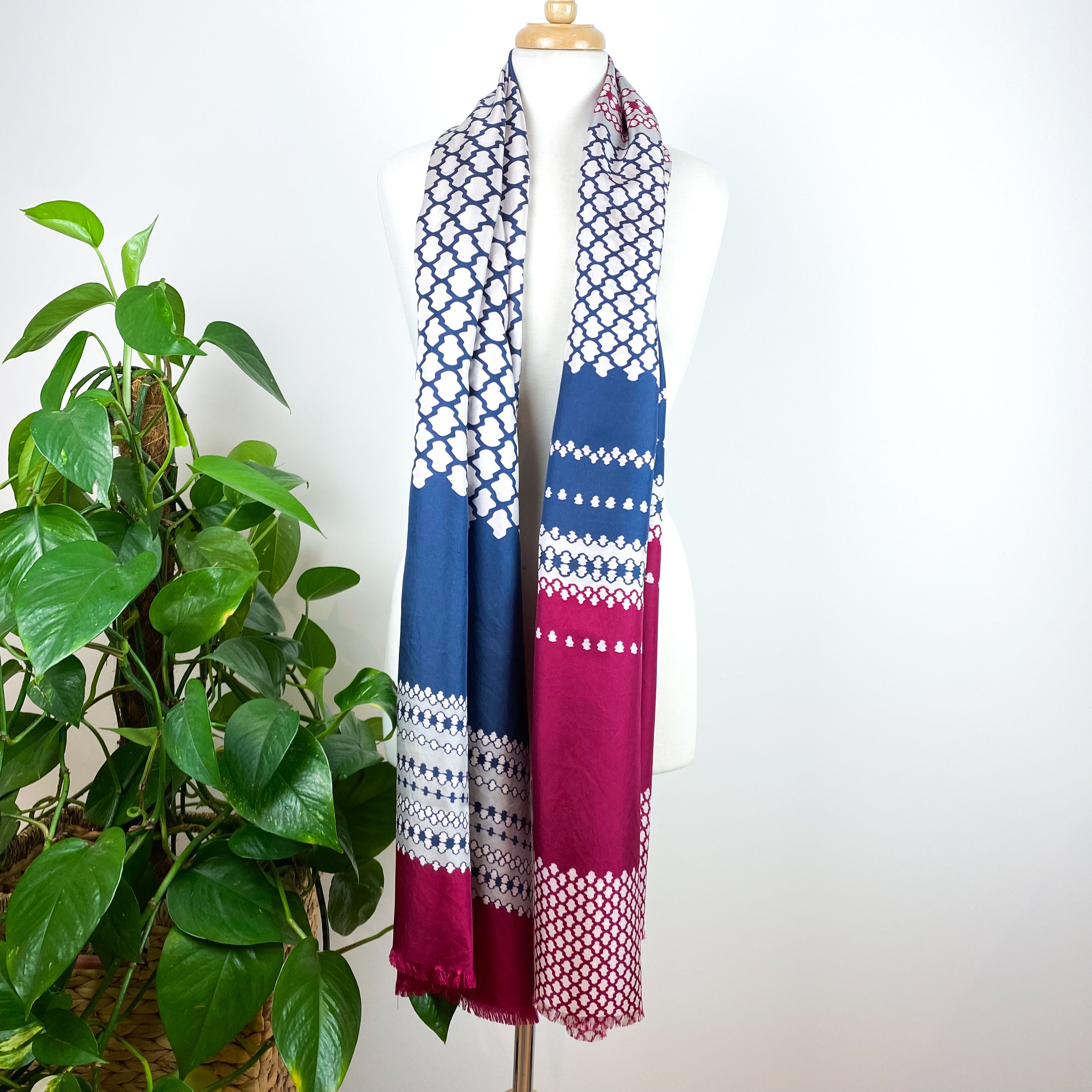 Jaeger Large Wrap Style Silk Scarf