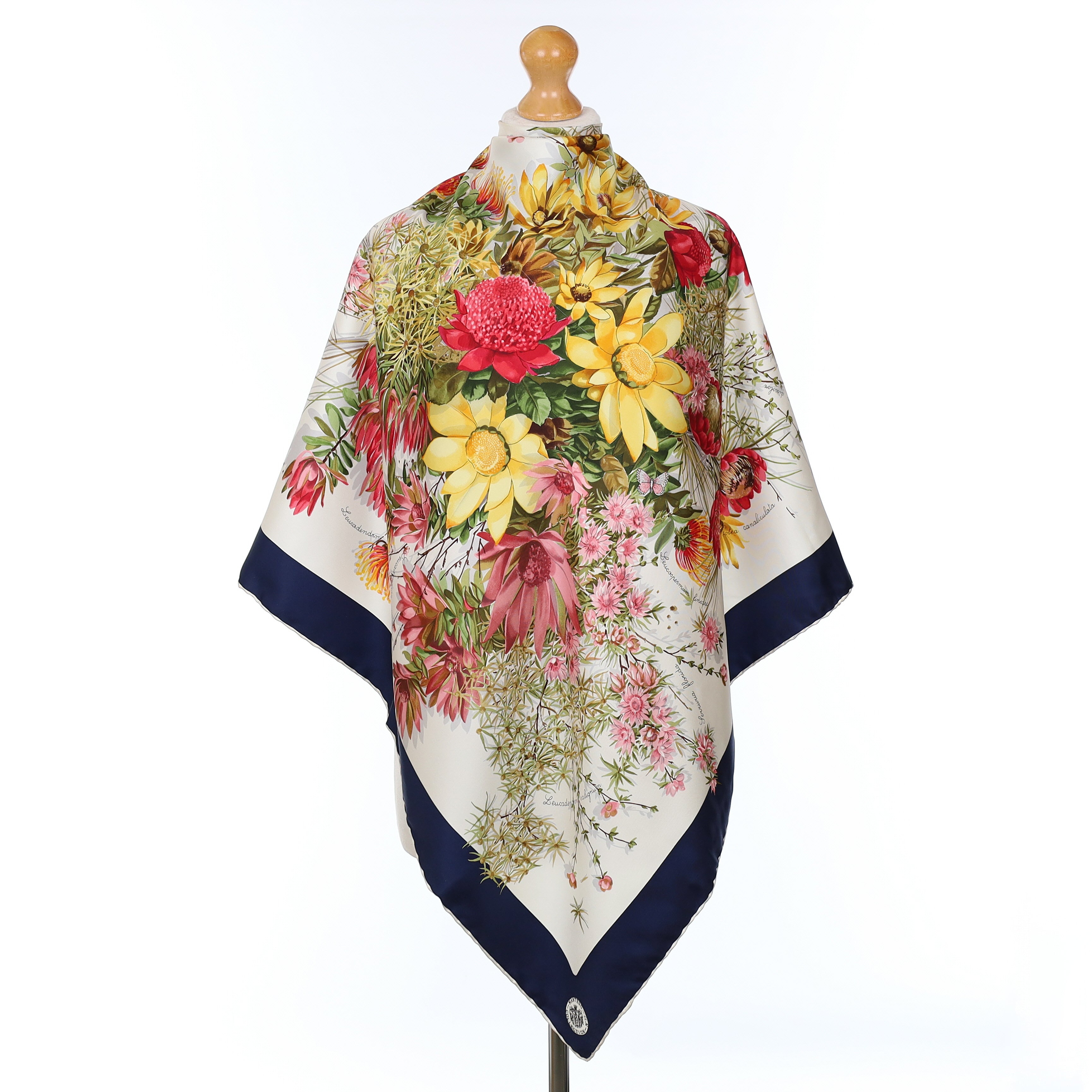 Mantero Floral Bouquet Silk Scarf