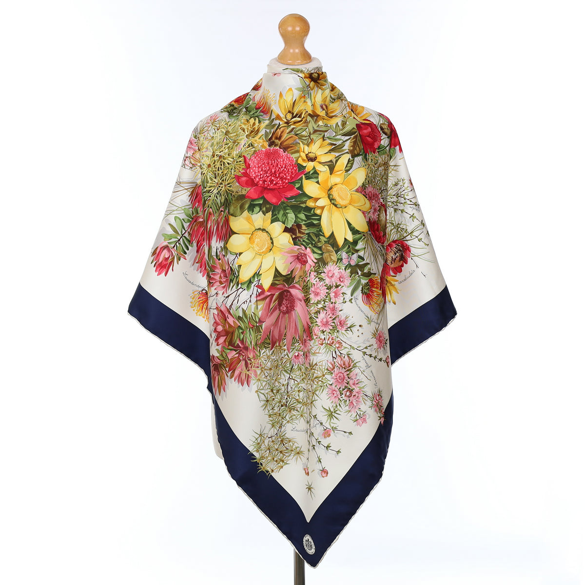Mantero Floral Bouquet Silk Scarf