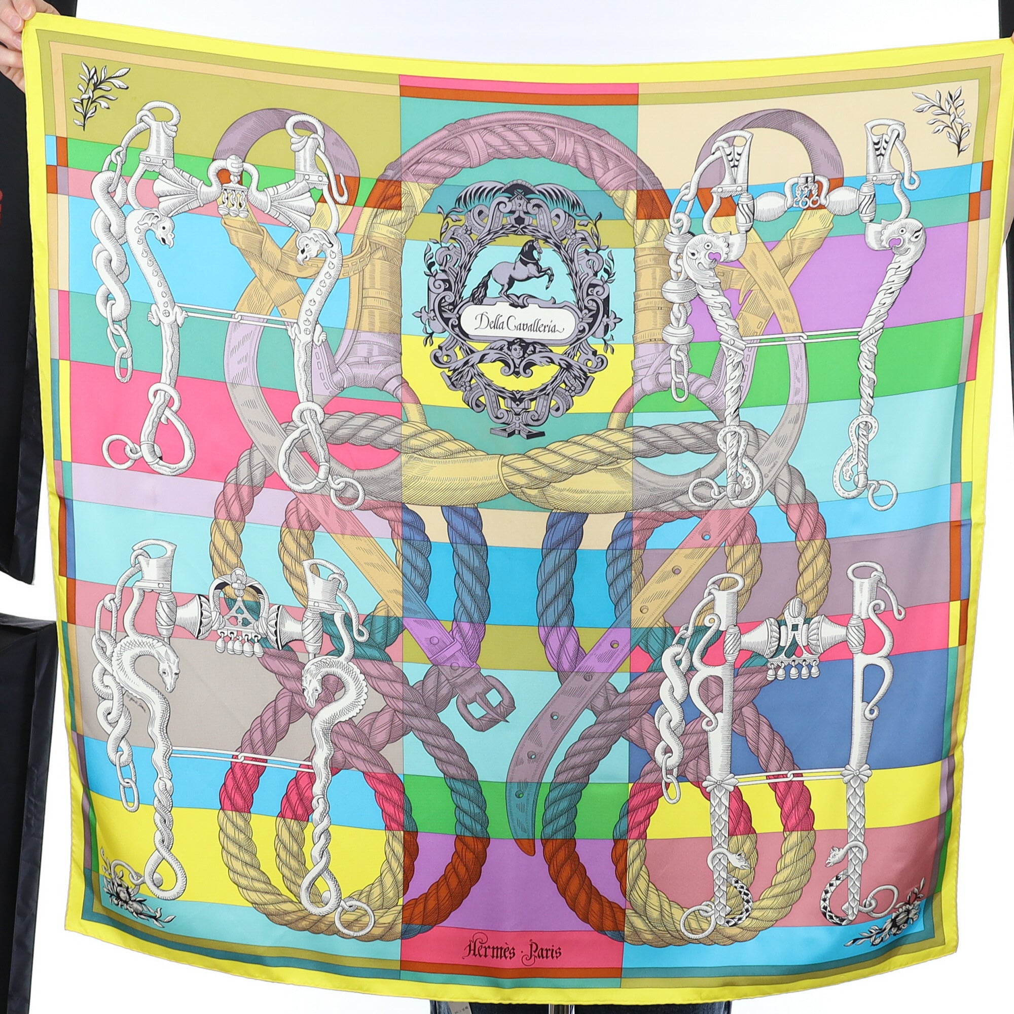 Pristine Boxed Hermès Della Cavalleria Silk Scarf Rare