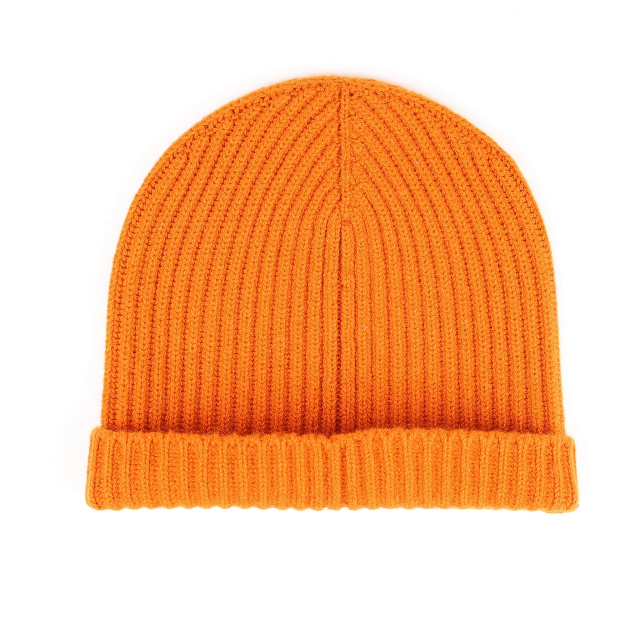 Scottish Burnt Orange Luxury Chunky Cashmere Beanie Hat