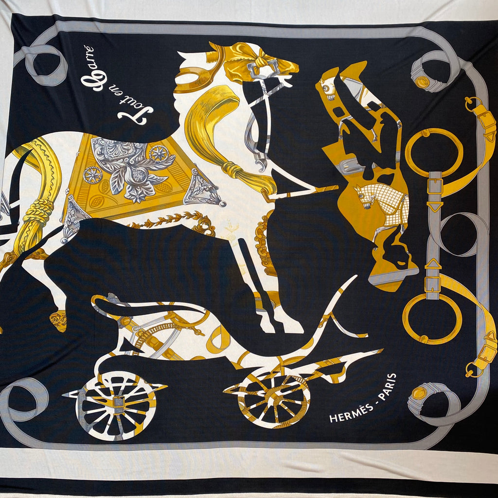 Hermès Tout en Carré Silk Jersey Scarf Quite Rare