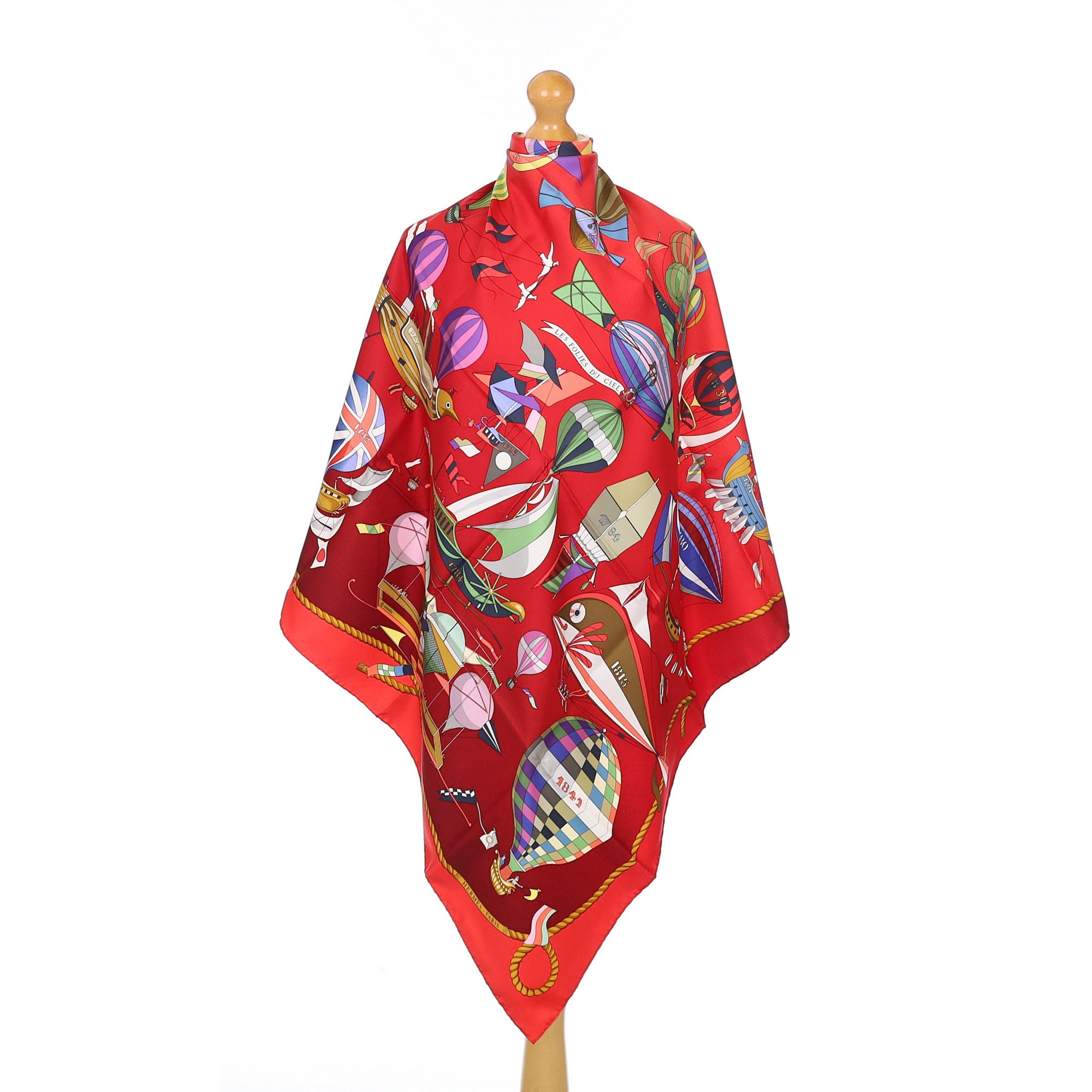 Brand New Boxed Hermès Les Folies du Ciel Silk Scarf Quite Rare