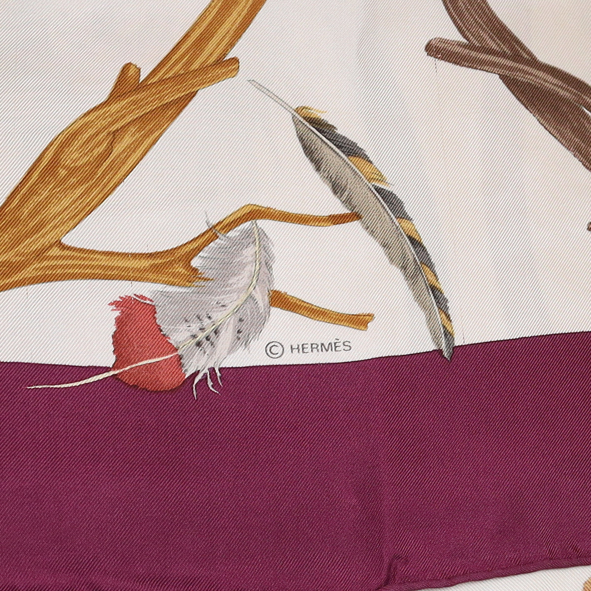Hermès Chiens au Rapport Vintage Silk Scarf