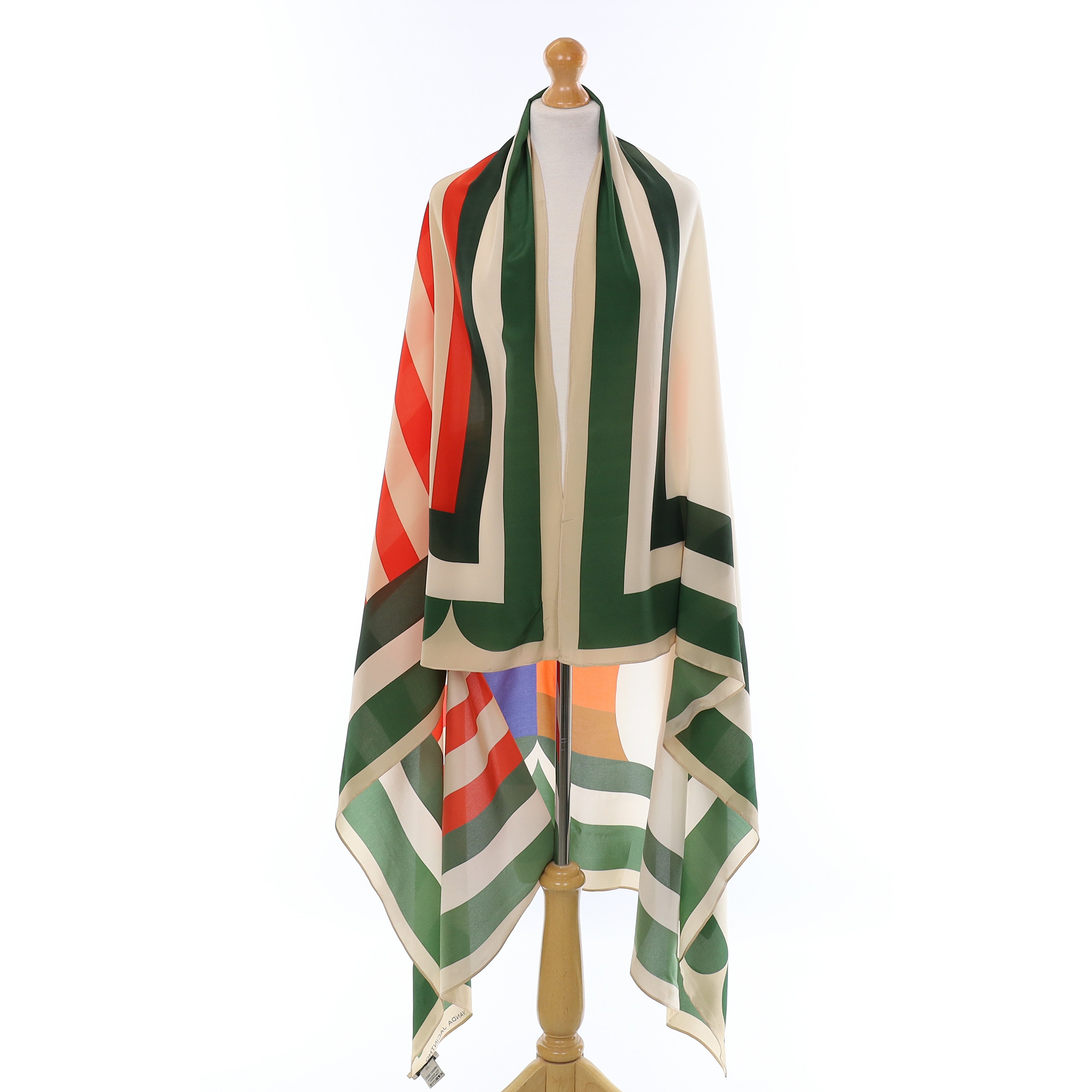 Vanda Jacintho Bright Patterned Silk Scarf